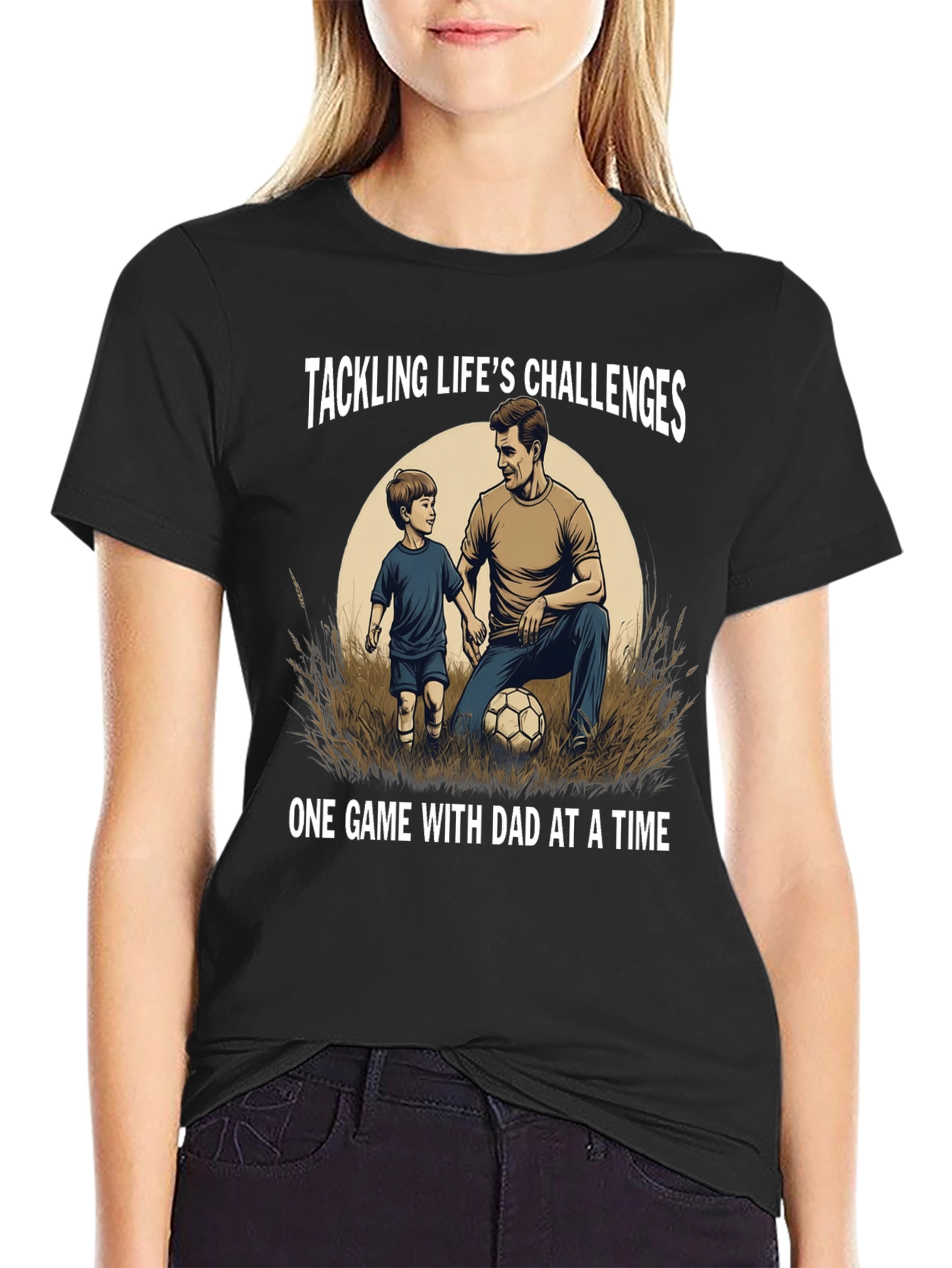 Tackling Lifes Challenges Dad & Son T-Shirt