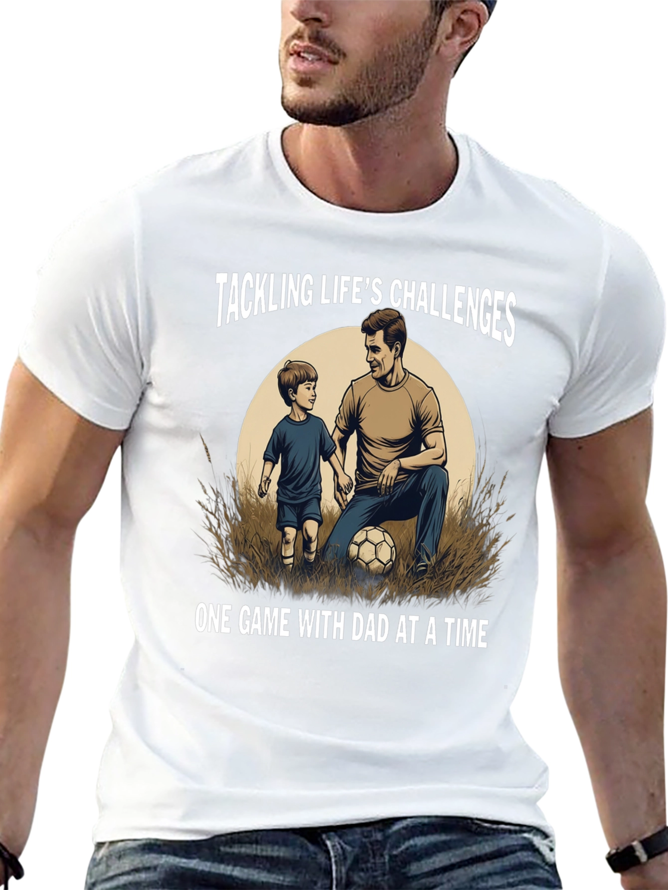 Tackling Lifes Challenges Dad & Son T-Shirt