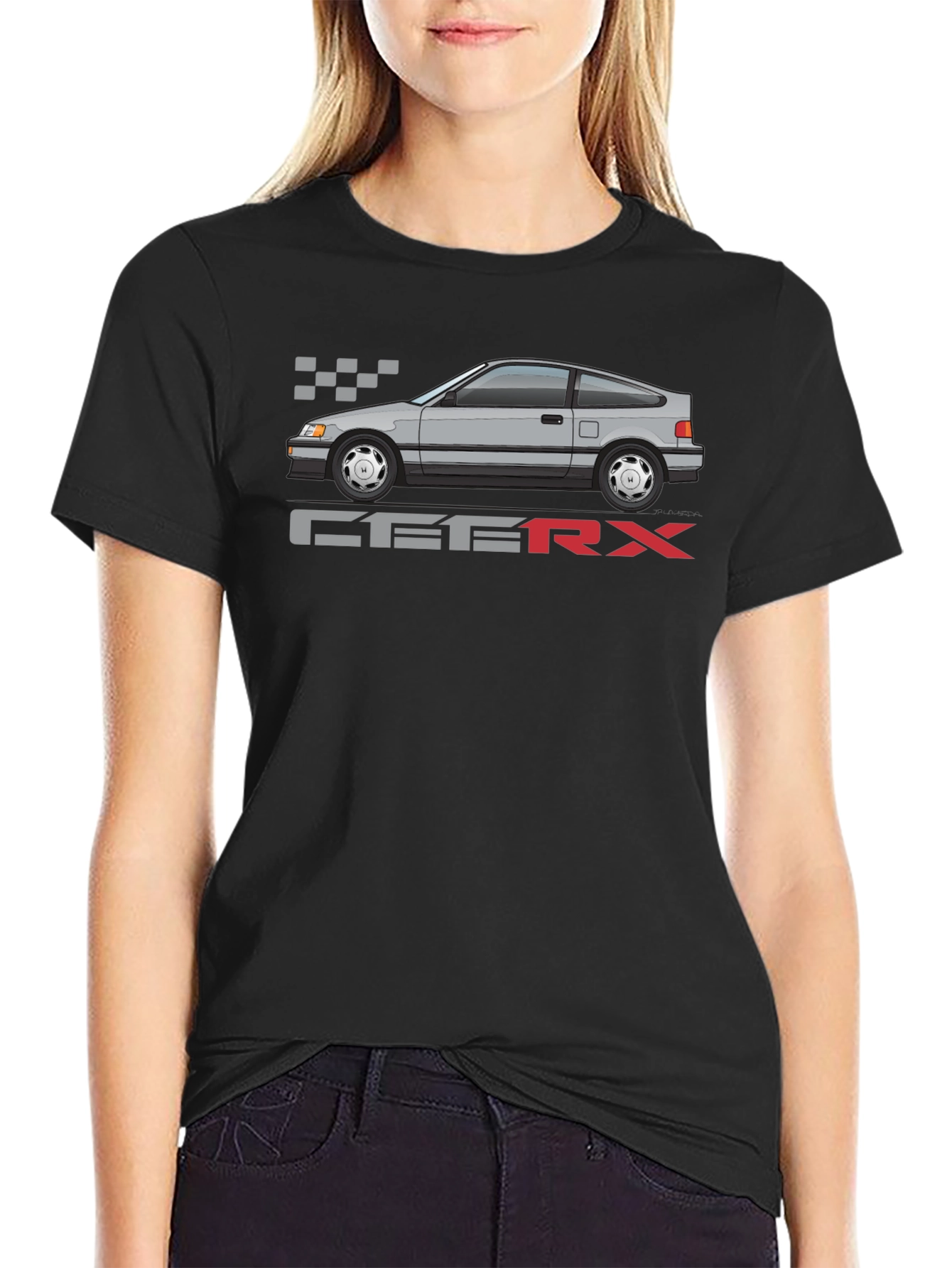 Honda CRX Classic Car Graphic T-Shirt
