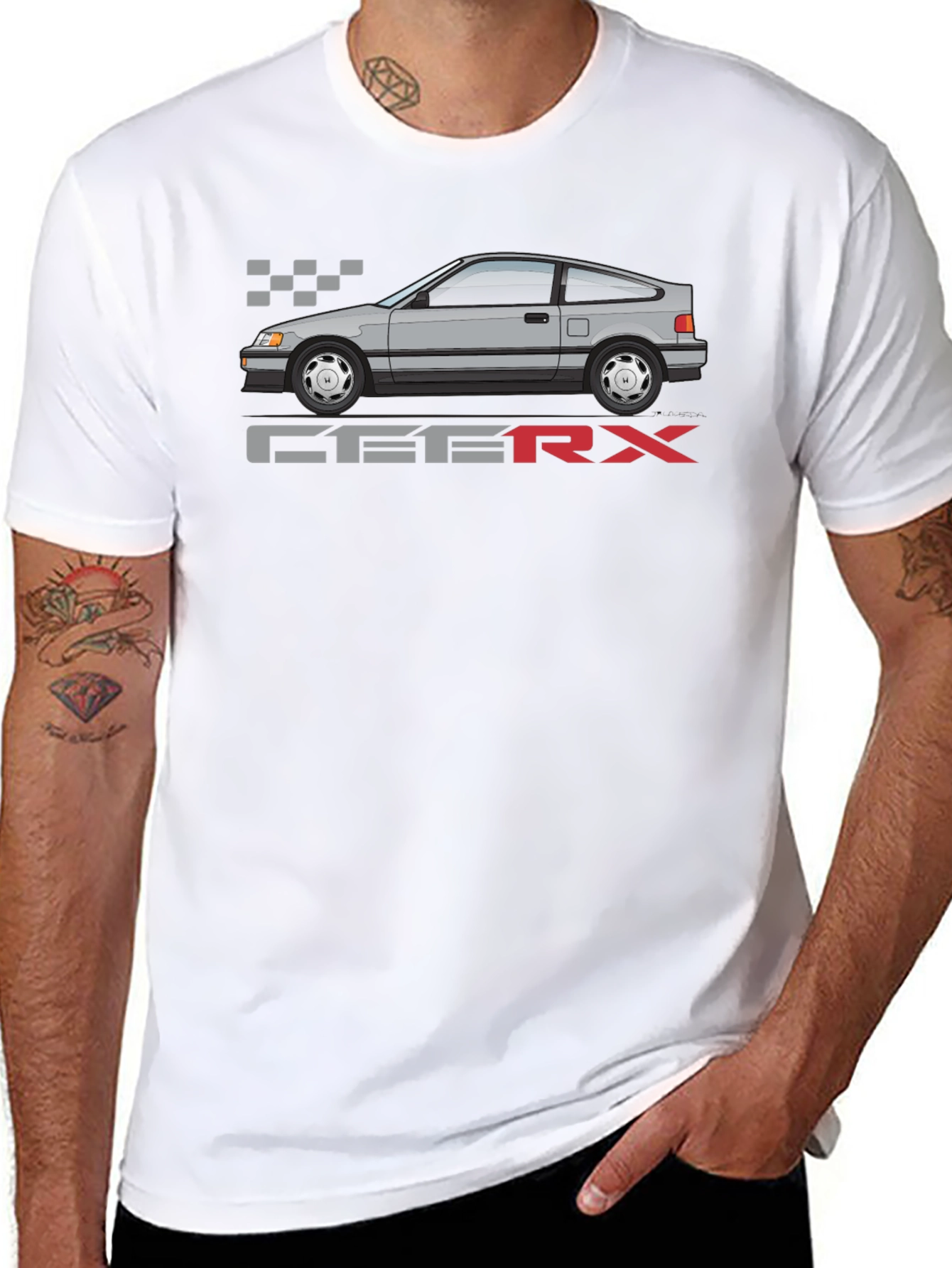 Honda CRX Classic Car Graphic T-Shirt