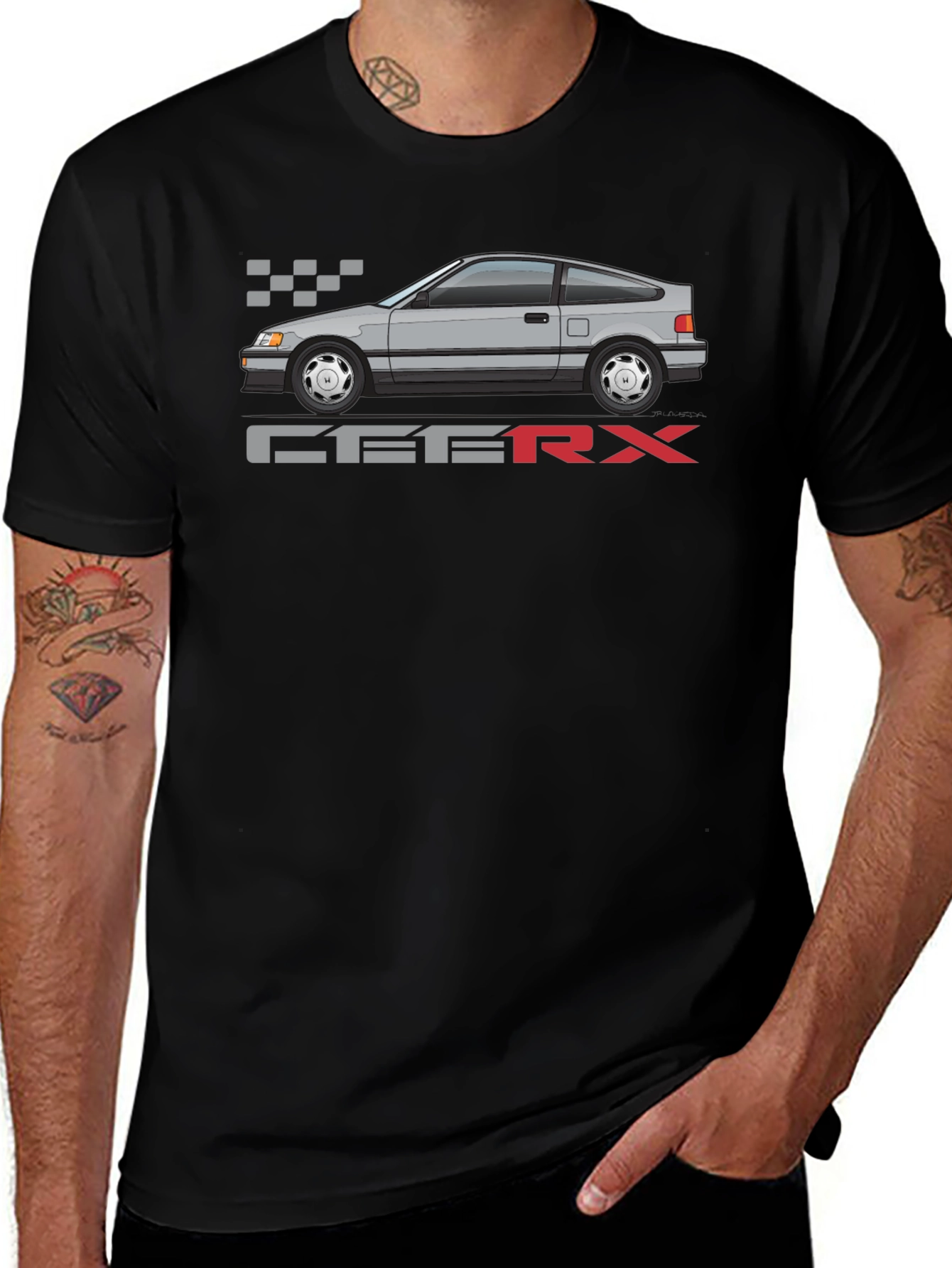 Honda CRX Classic Car Graphic T-Shirt