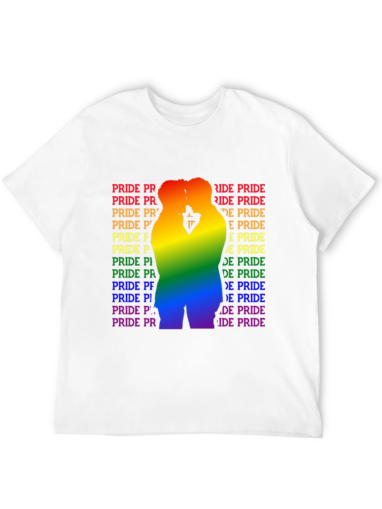 Pride Graphic Tee - Rainbow Silhouette