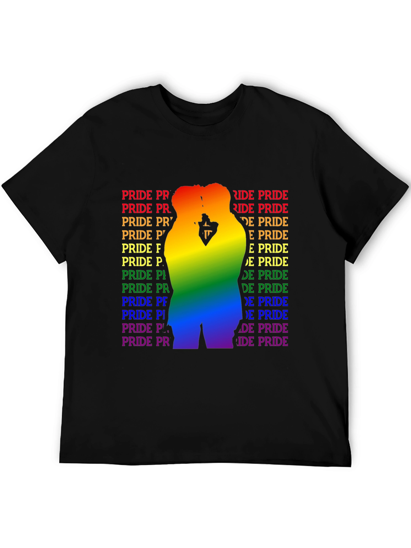 Pride Graphic Tee - Rainbow Silhouette