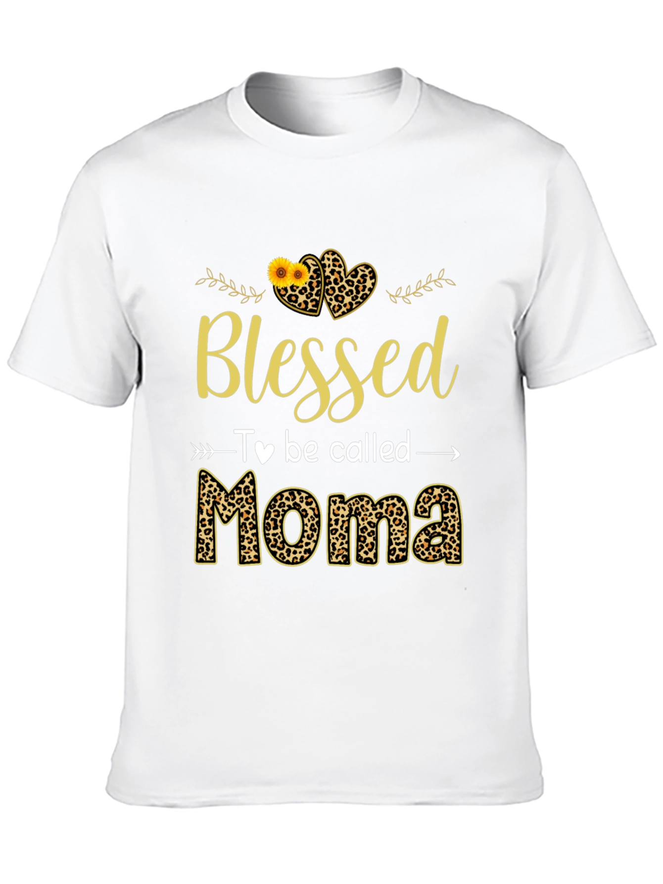 Blessed Moma Leopard Print Graphic T-Shirt
