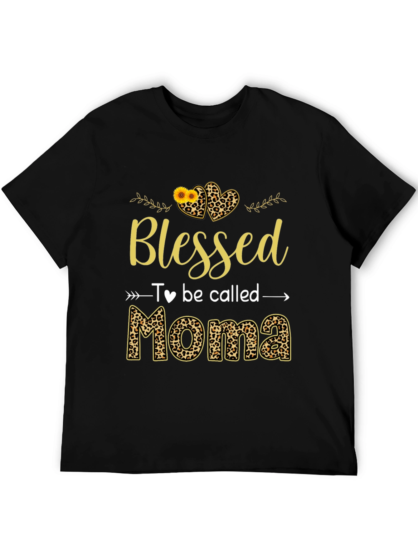 Blessed Moma Leopard Print Graphic T-Shirt