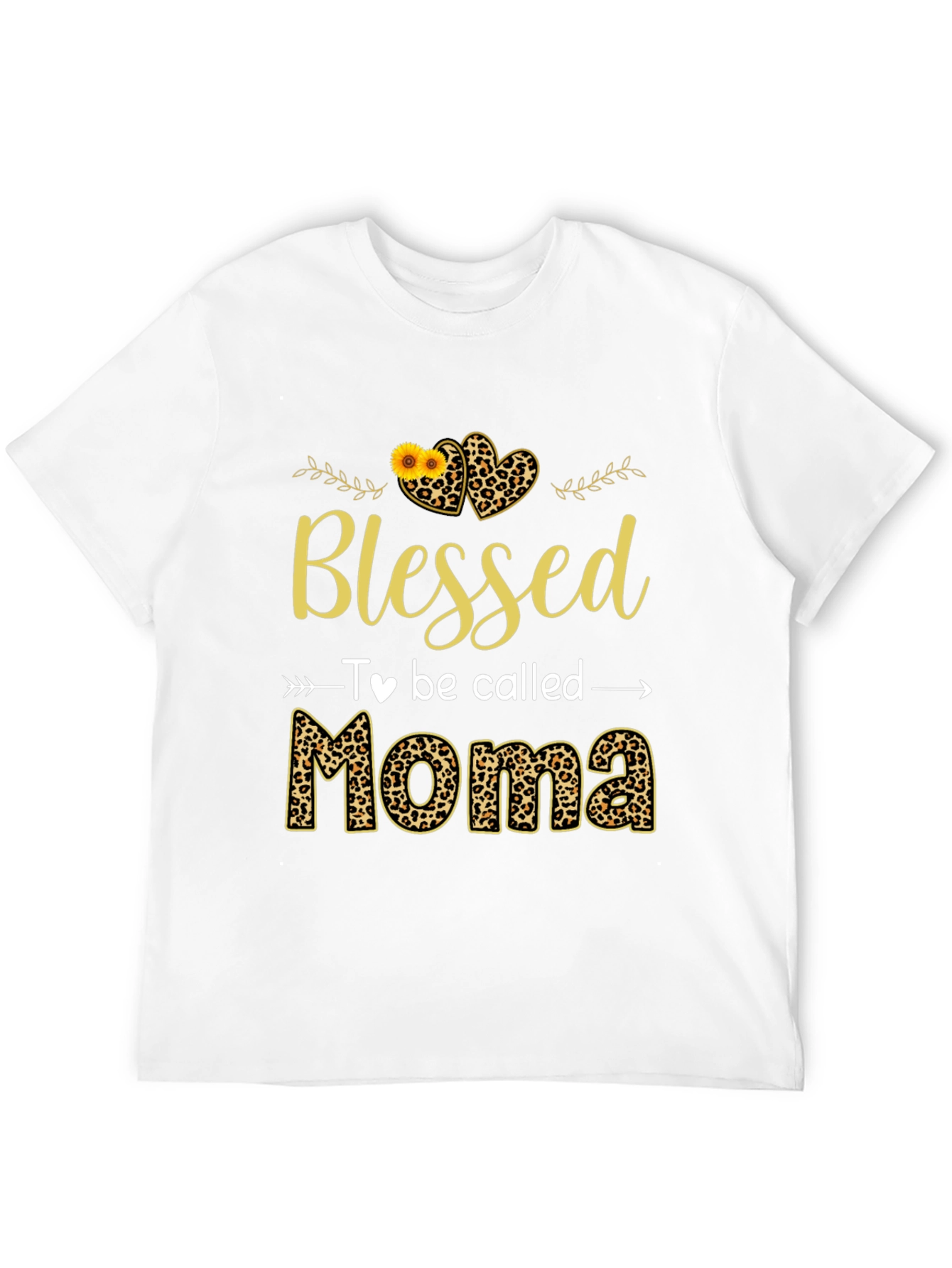 Blessed Moma Leopard Print Graphic T-Shirt