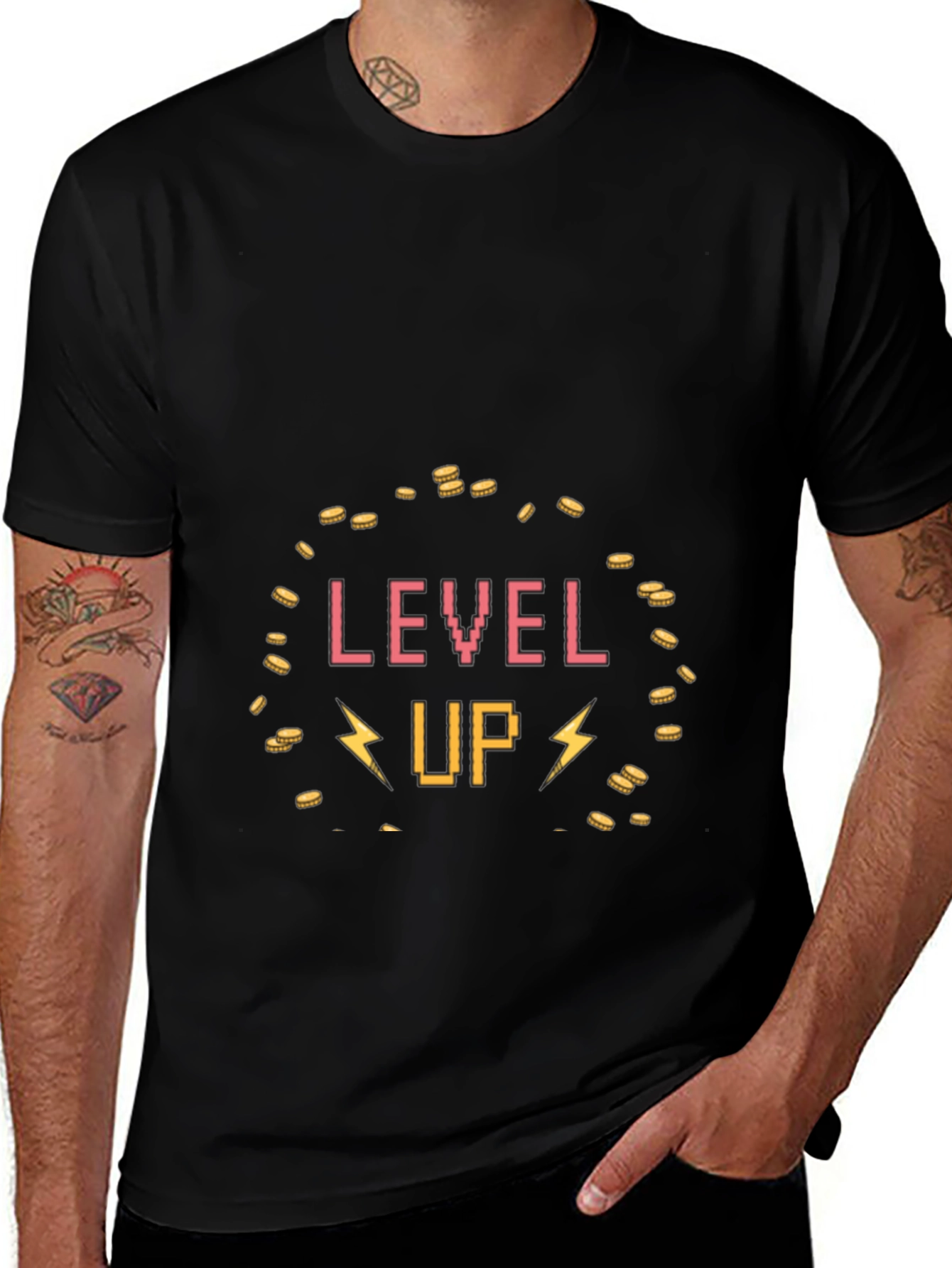 Level Up Graphic Tee - Gamer Style