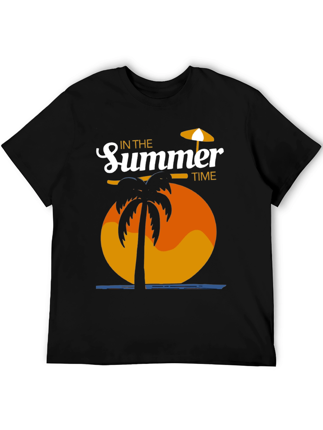 Summer Time Graphic Tee - Palm Tree Beach Vibe