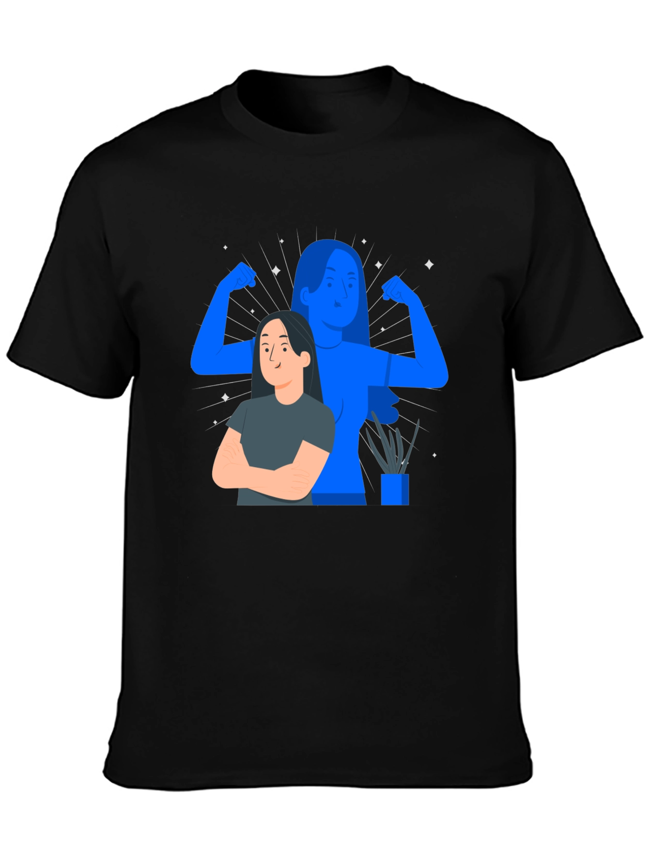 Empowered Womens Graphic T-Shirt - Black