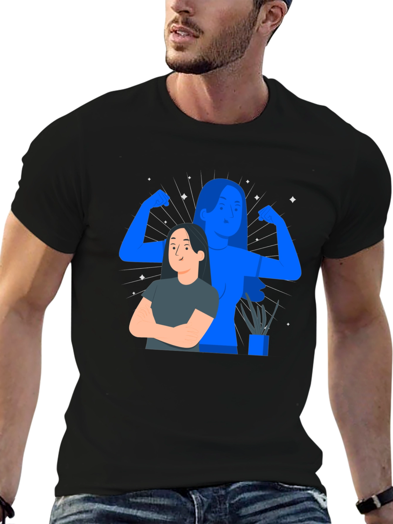 Empowered Womens Graphic T-Shirt - Black