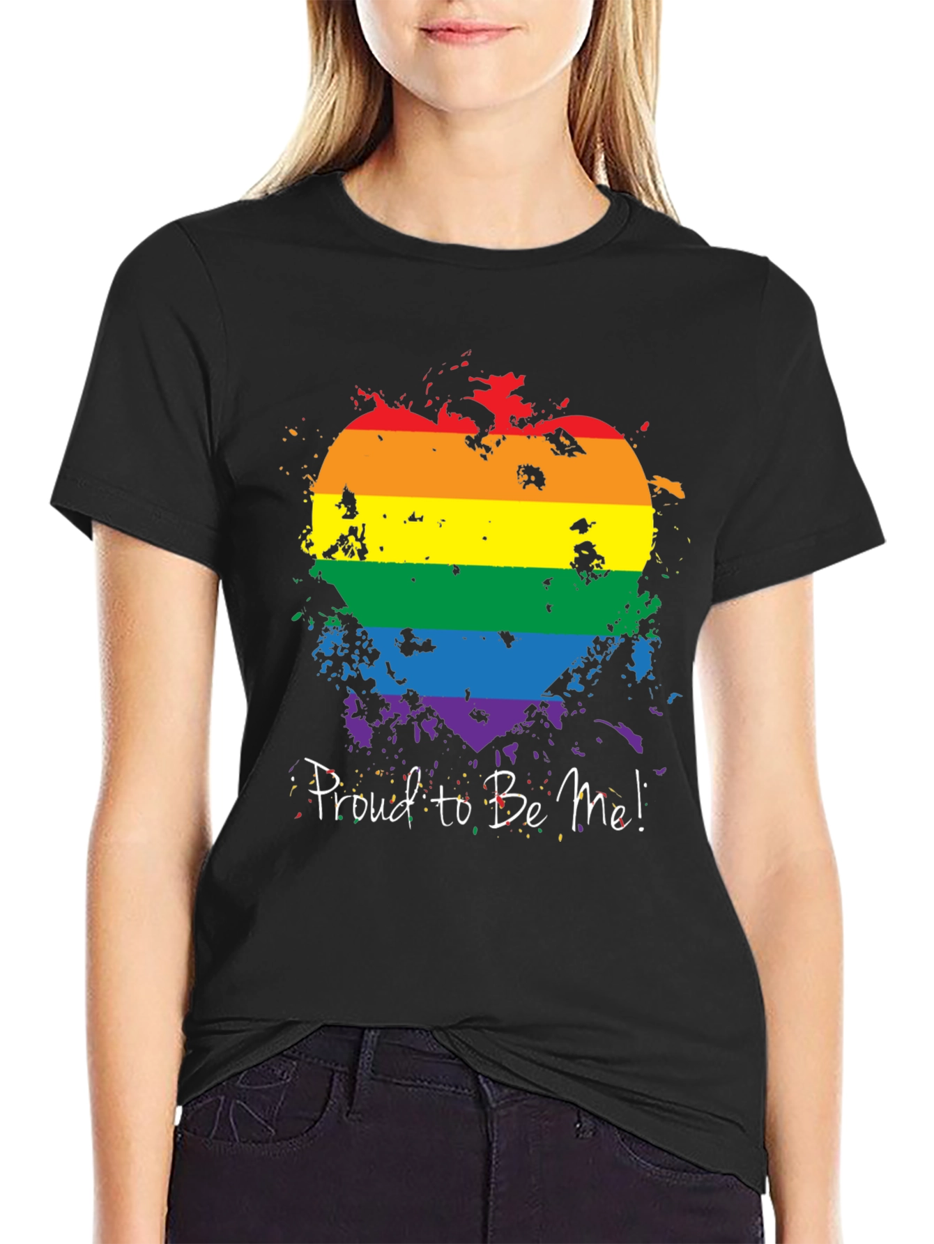Pride Rainbow Heart T-Shirt - Proud To Be Me!