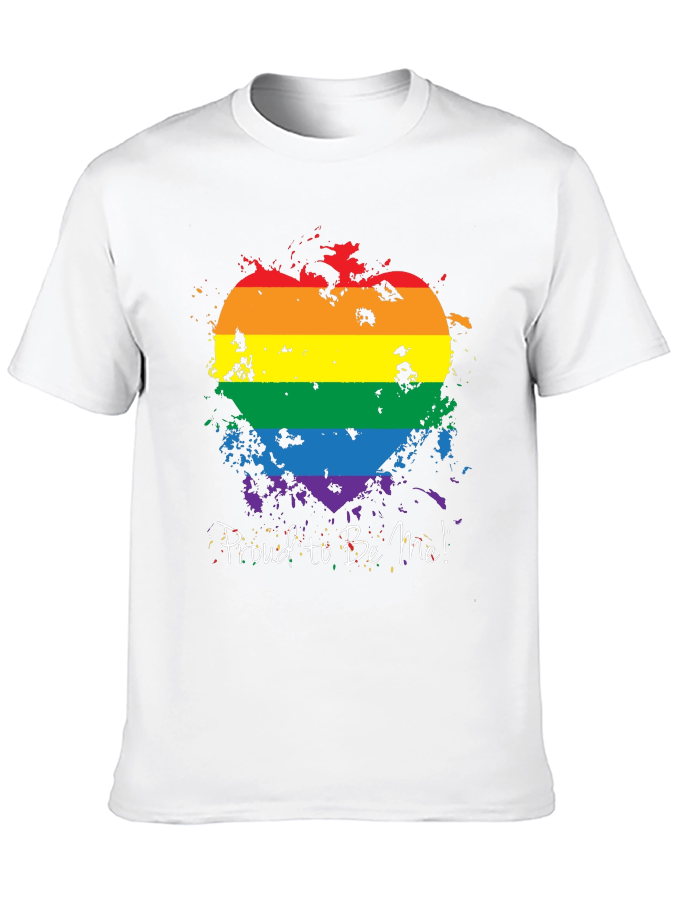 Pride Rainbow Heart T-Shirt - Proud To Be Me!