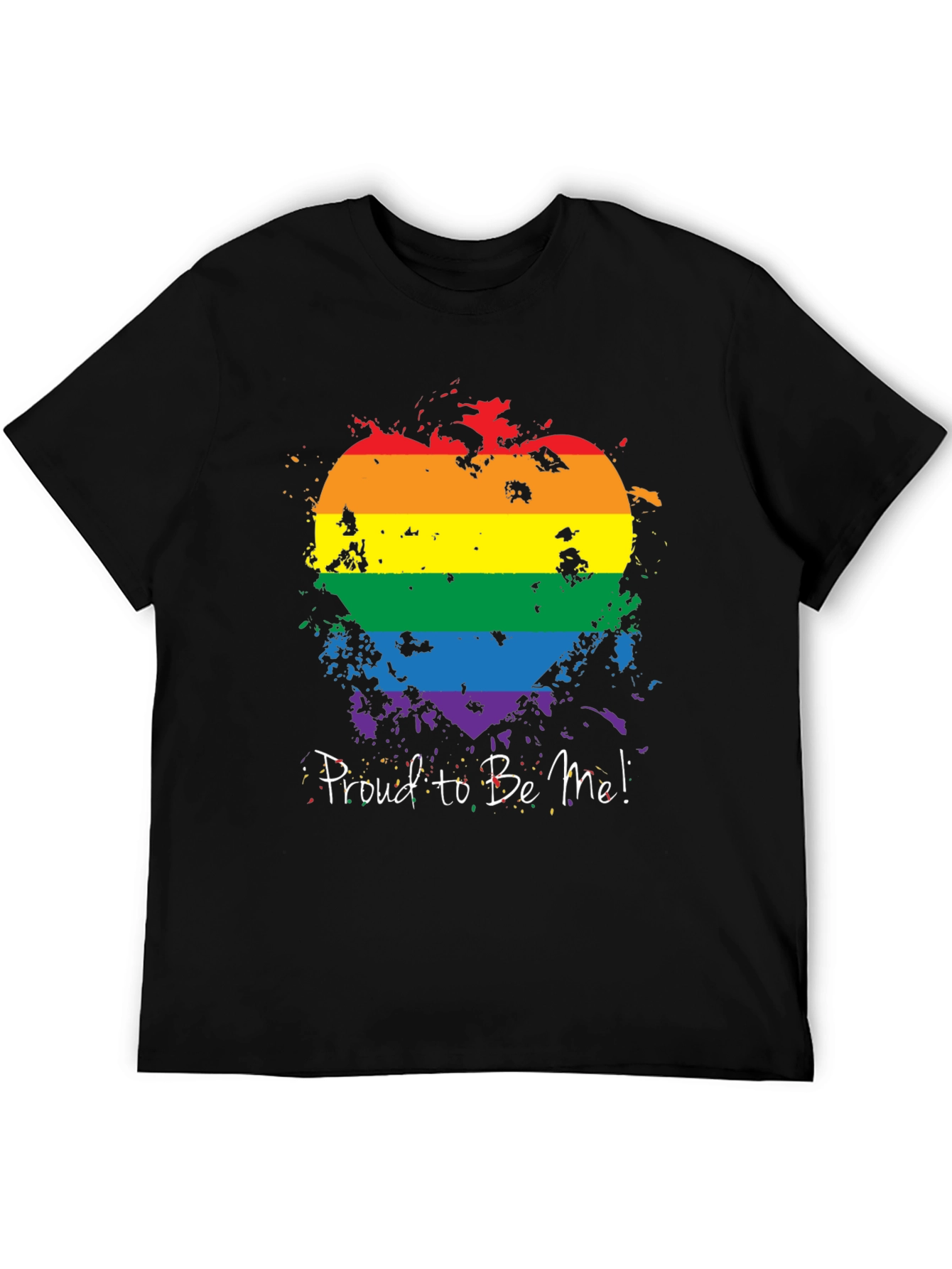 Pride Rainbow Heart T-Shirt - Proud To Be Me!