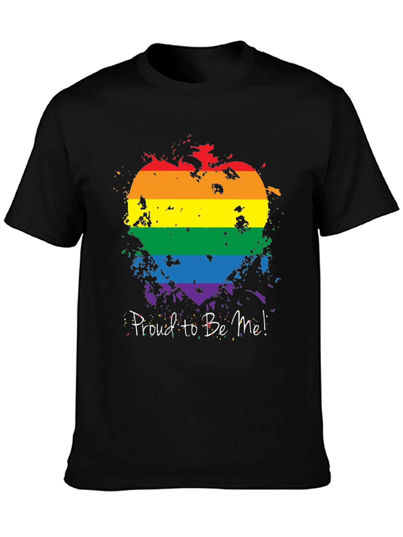 Pride Rainbow Heart T-Shirt - Proud To Be Me!