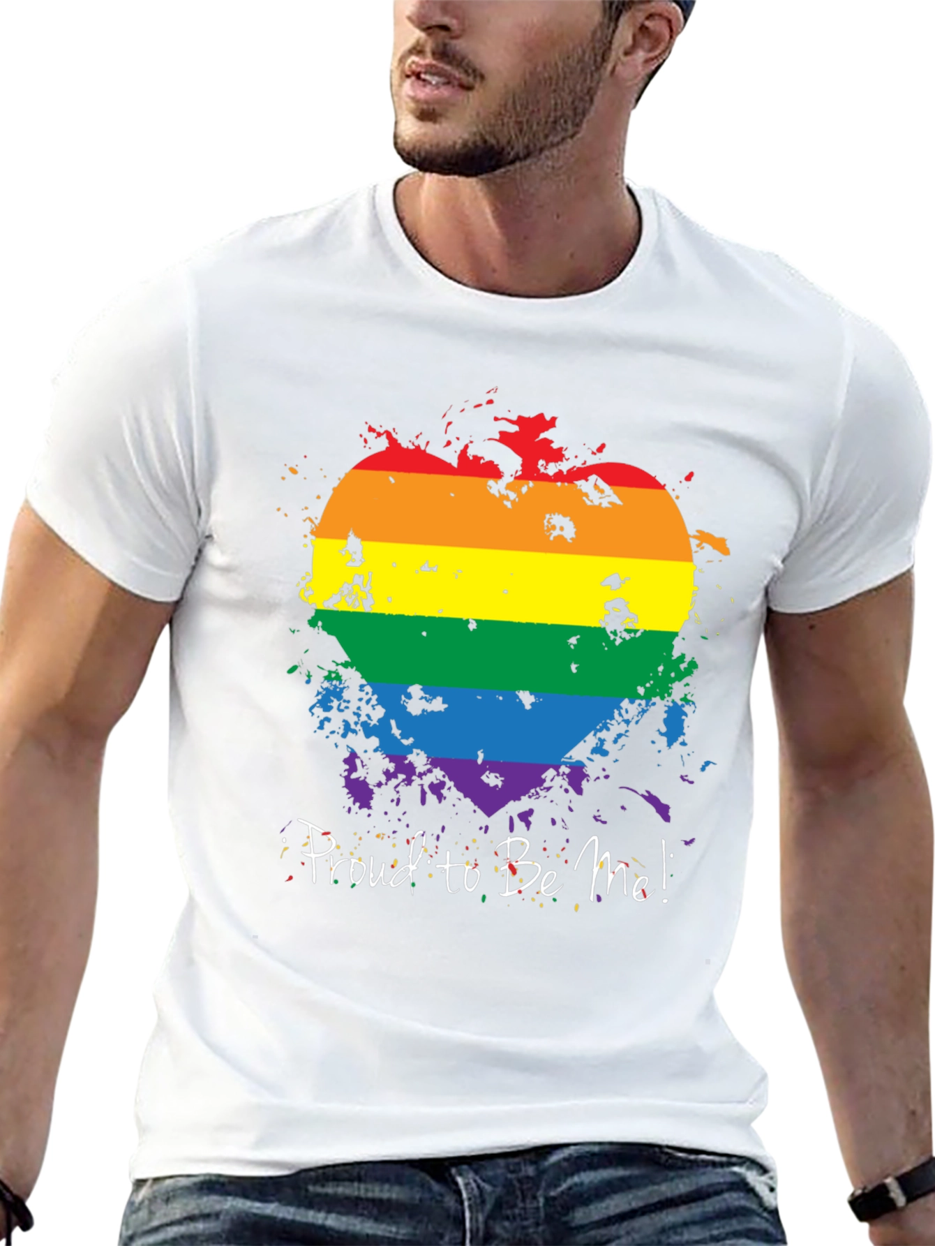 Pride Rainbow Heart T-Shirt - Proud To Be Me!