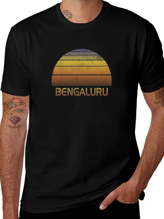 Bengaluru Sunset Graphic Tee - Retro Style