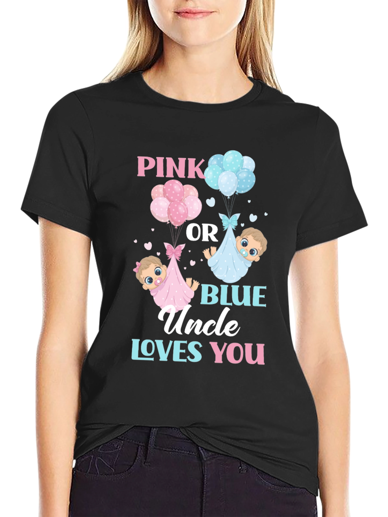 Pink or Blue Uncle Loves You T-Shirt