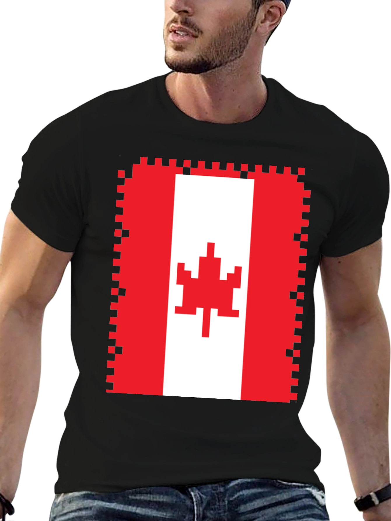 Pixelated Canadian Flag T-Shirt