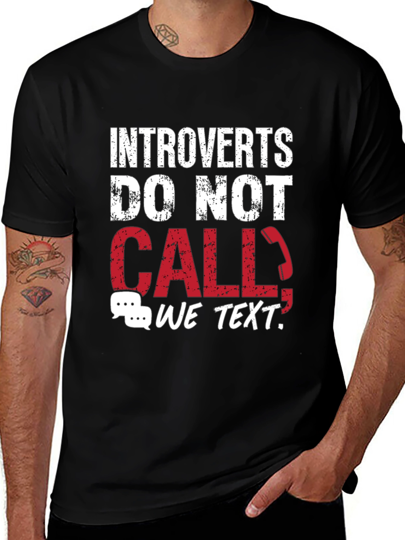 Introverts Do Not Call T-Shirt - Funny Graphic Tee