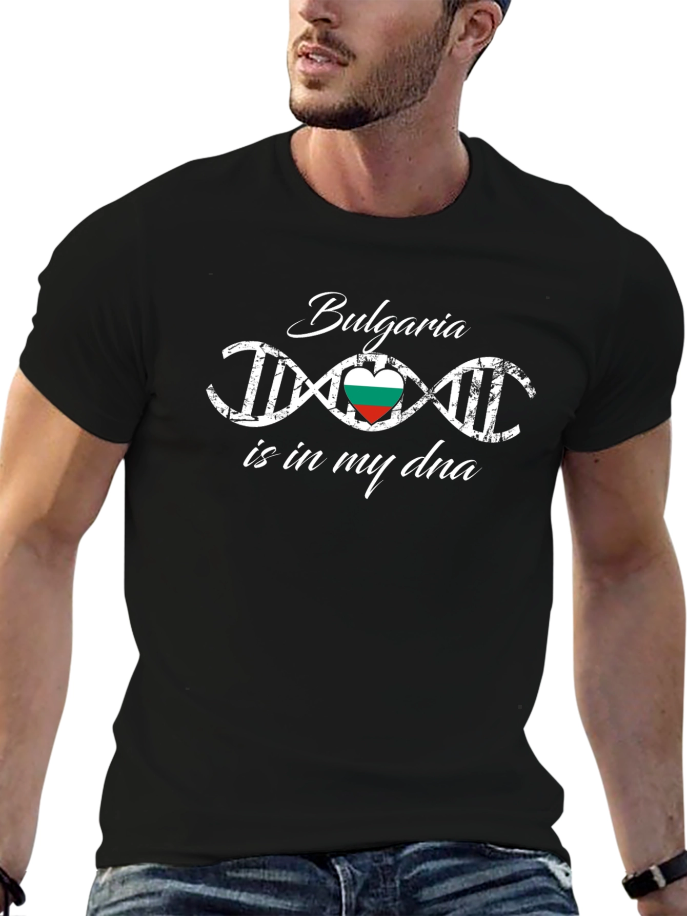 Bulgaria DNA Heart Flag T-Shirt