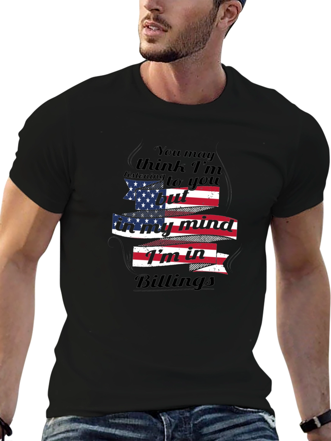 Billings Mind USA Flag Graphic Tee