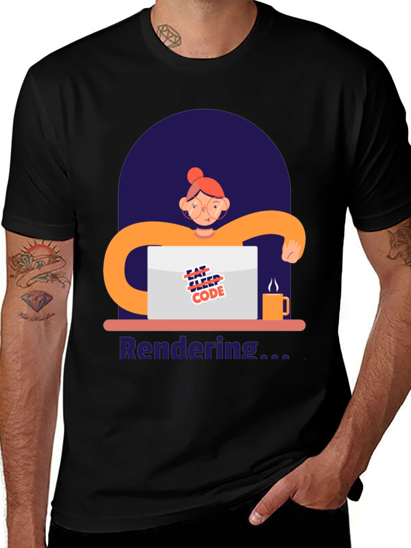 Coder Graphic T-Shirt - Eat Sleep Code
