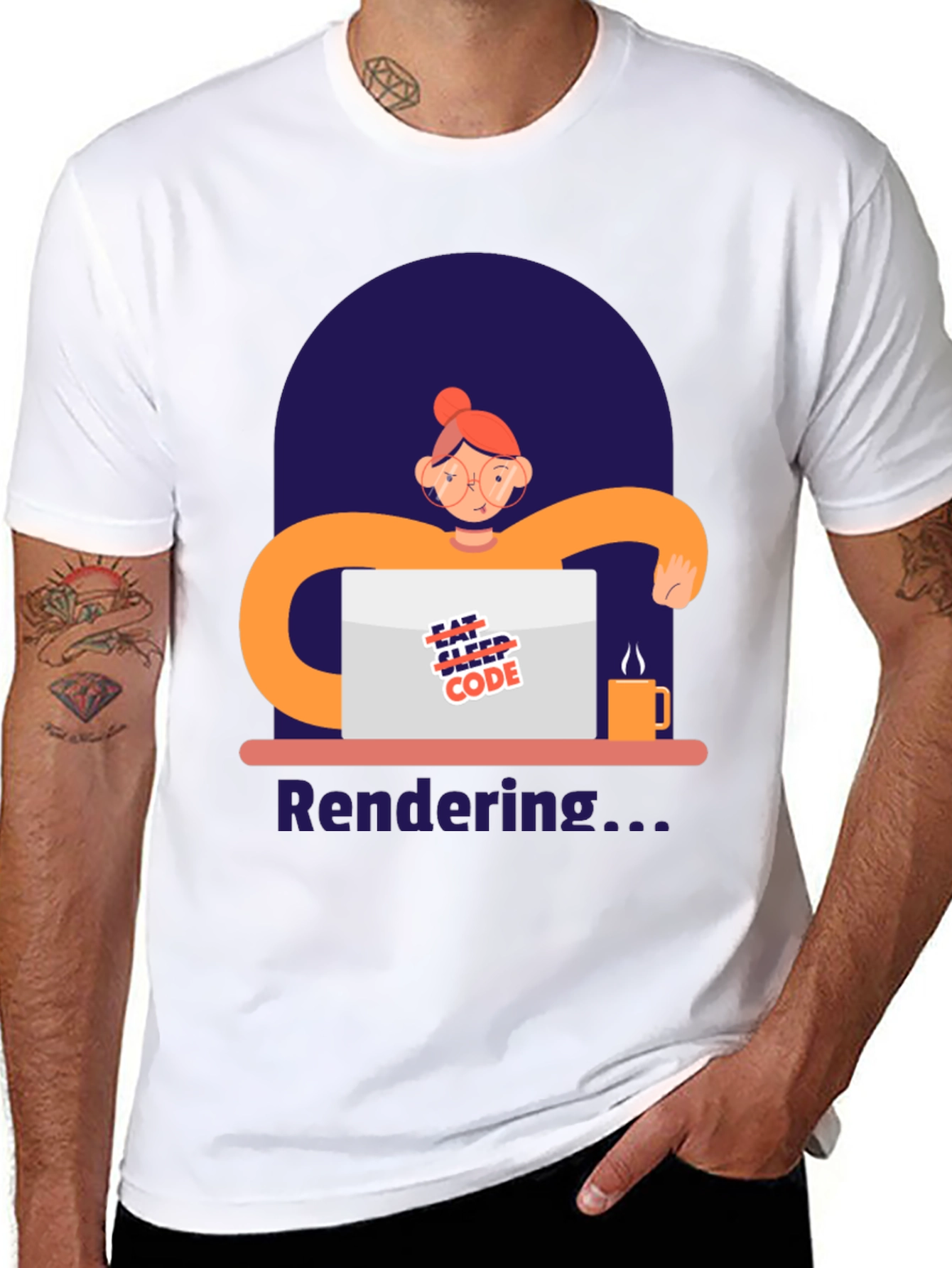 Coder Graphic T-Shirt - Eat Sleep Code