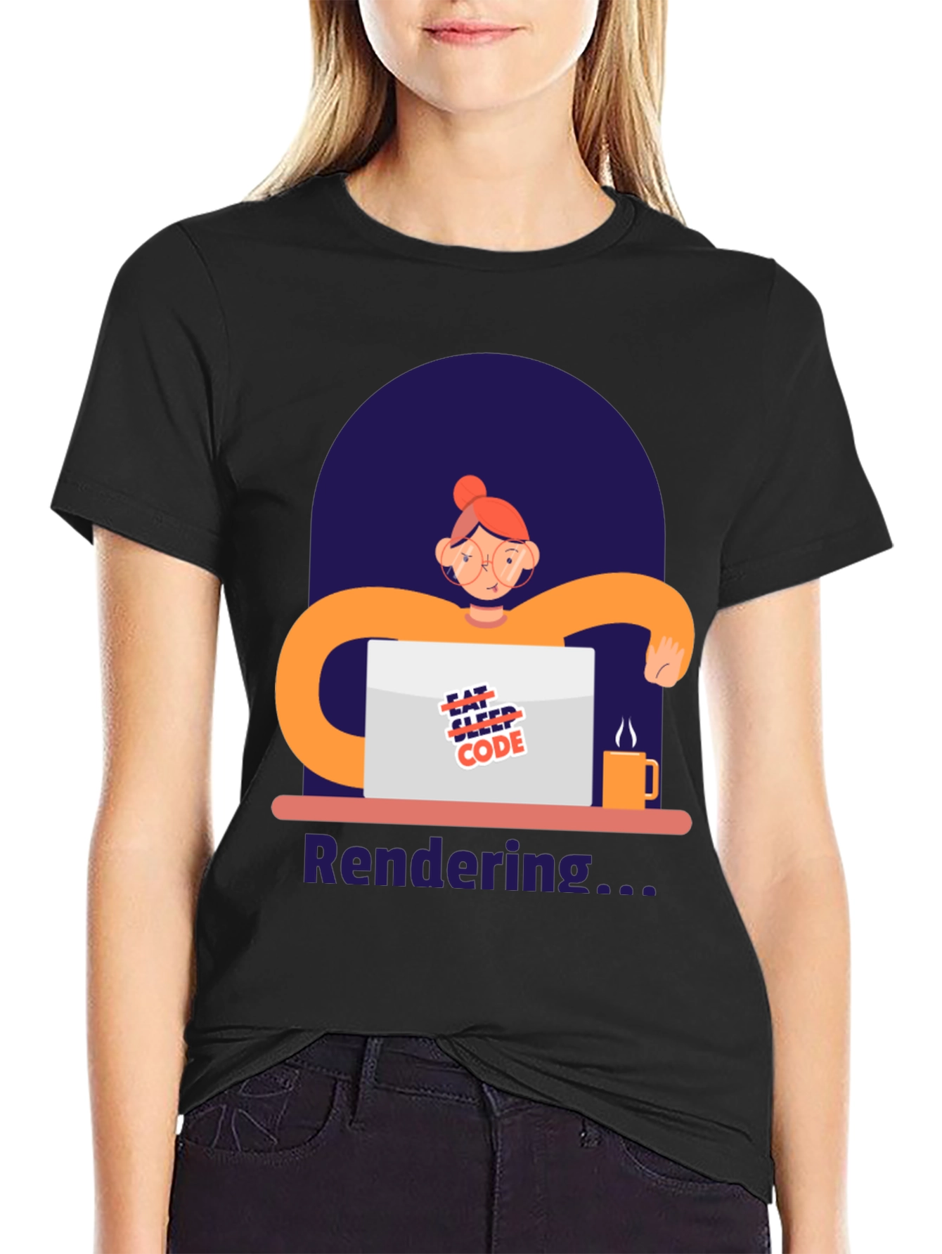 Coder Graphic T-Shirt - Eat Sleep Code