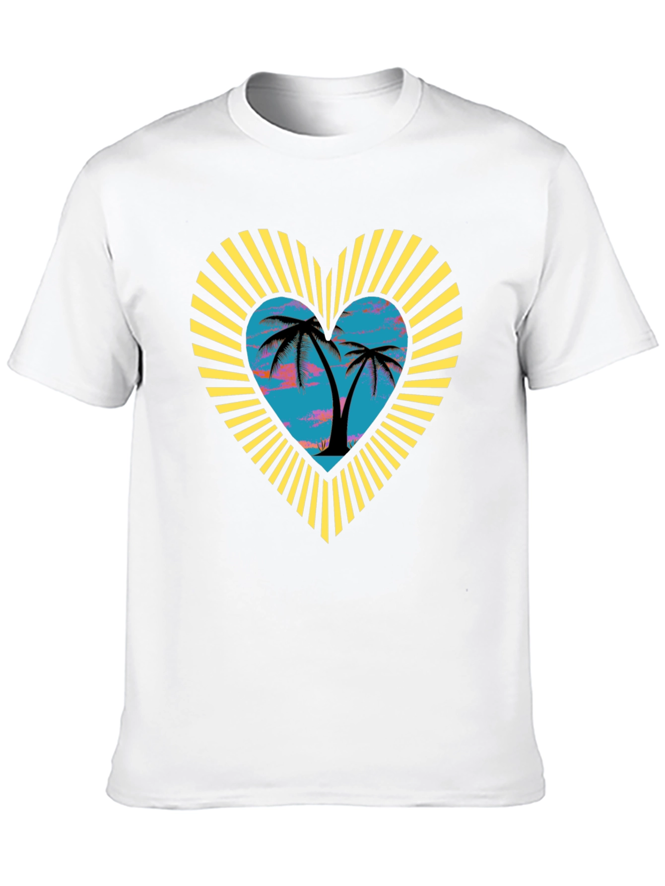 Tropical Heart Tee - Black T-Shirt
