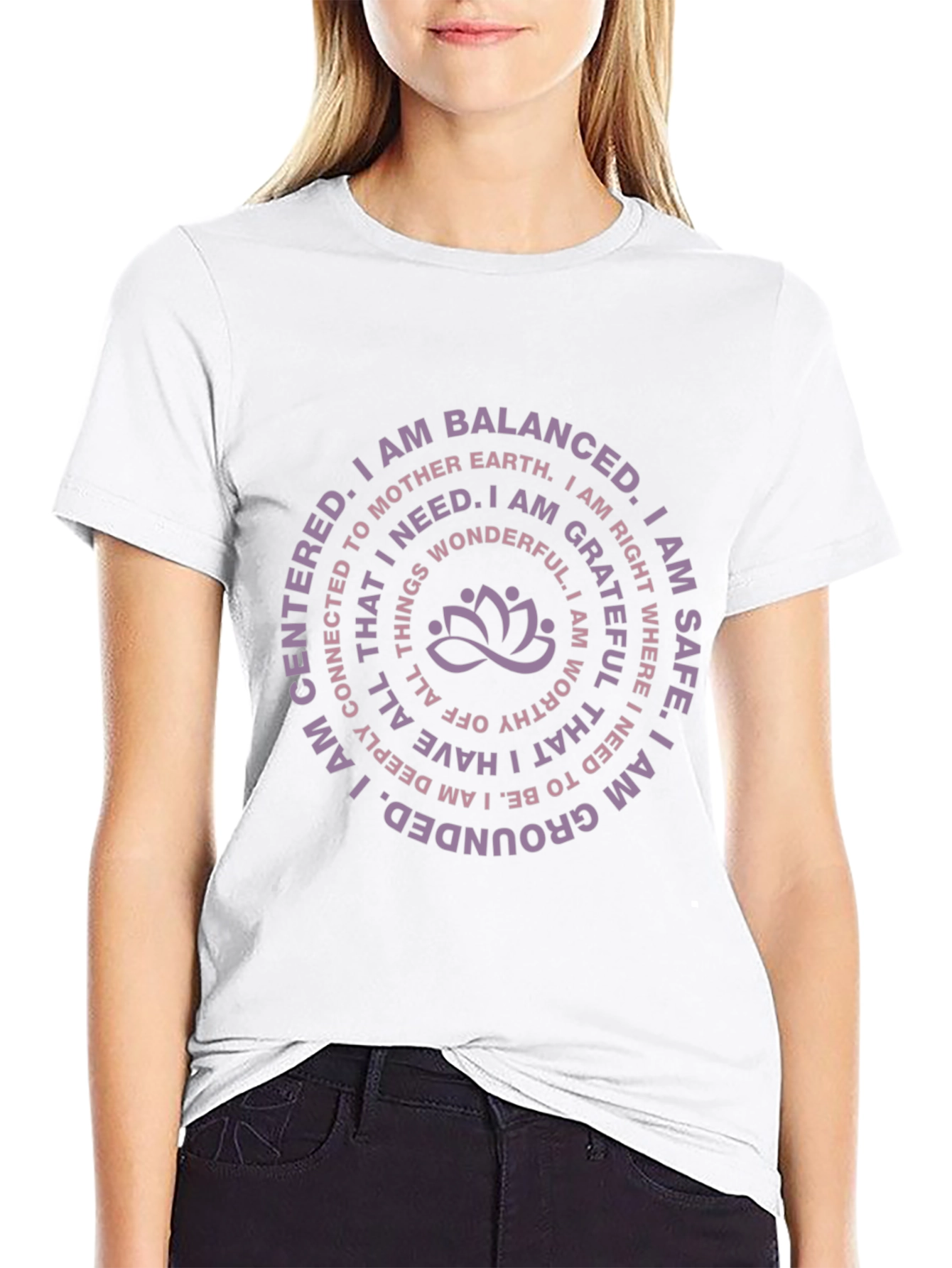 Mindful Affirmation Tee - Grounded & Balanced