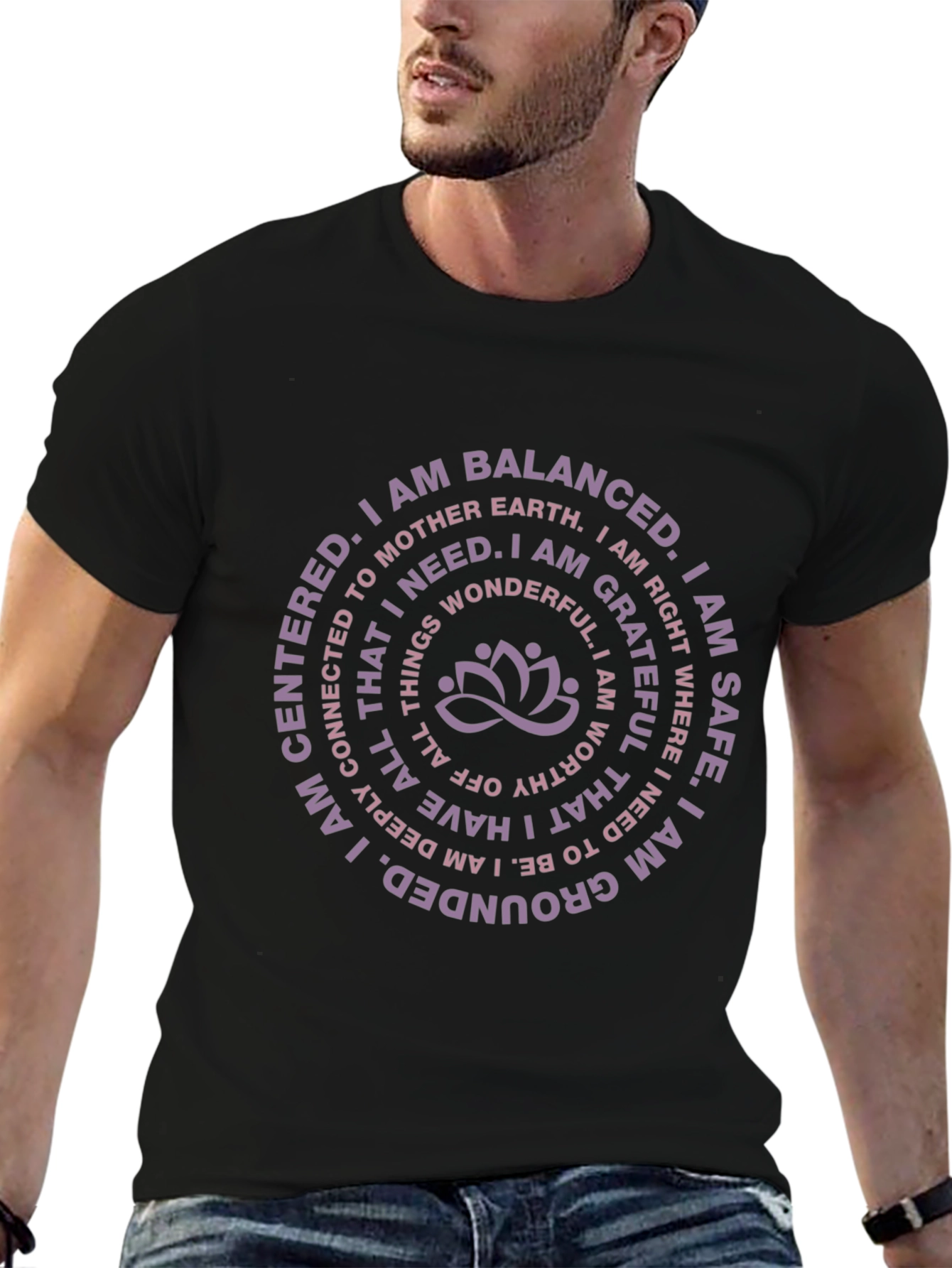 Mindful Affirmation Tee - Grounded & Balanced