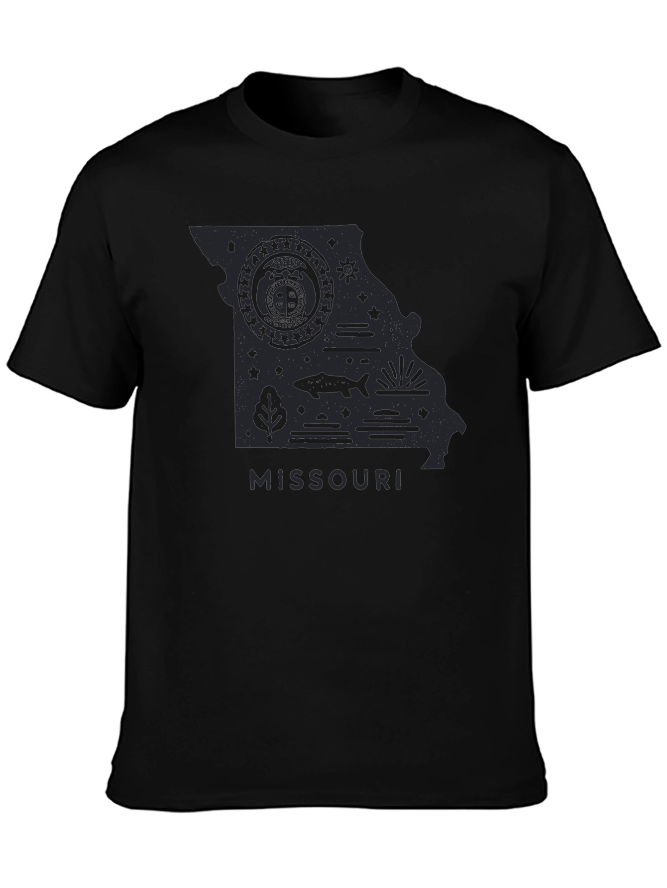Missouri State Graphic Tee - Black Cotton T-Shirt