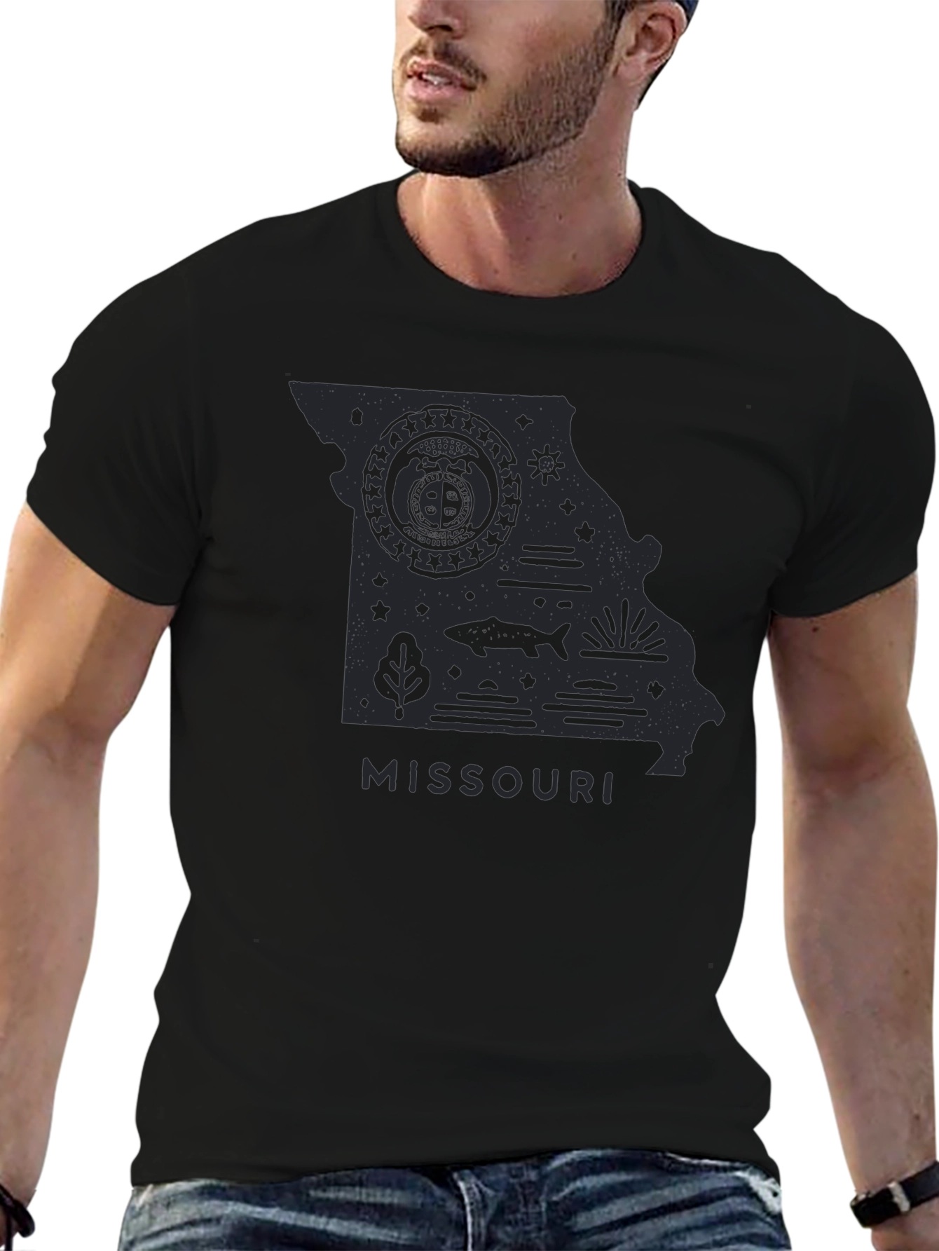 Missouri State Graphic Tee - Black Cotton T-Shirt