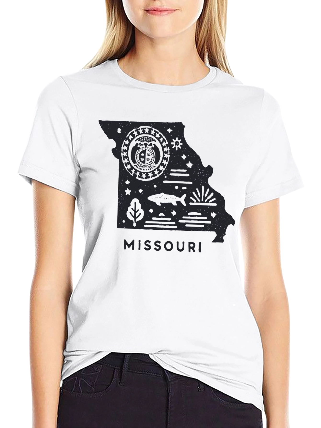 Missouri State Graphic Tee - Black Cotton T-Shirt