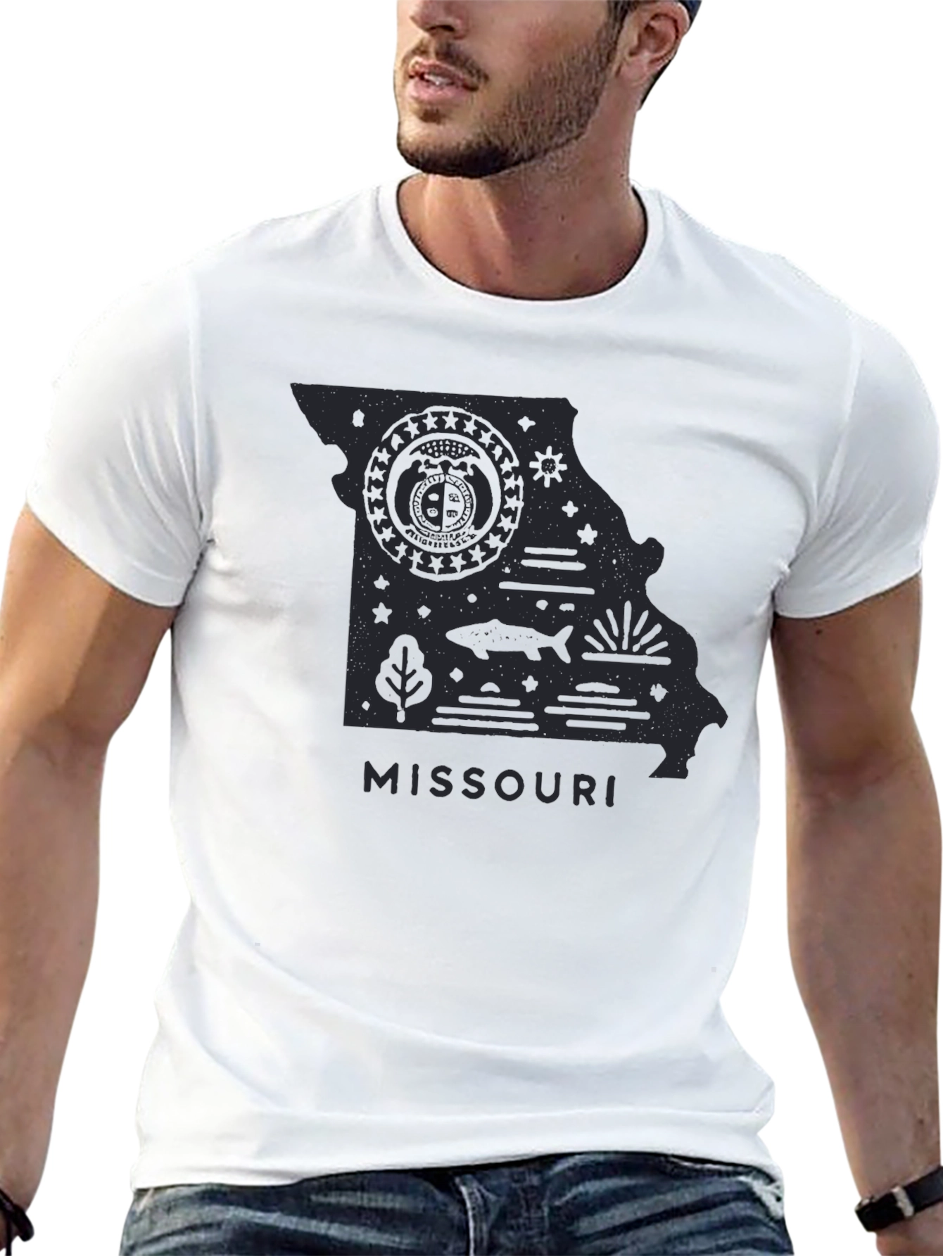 Missouri State Graphic Tee - Black Cotton T-Shirt