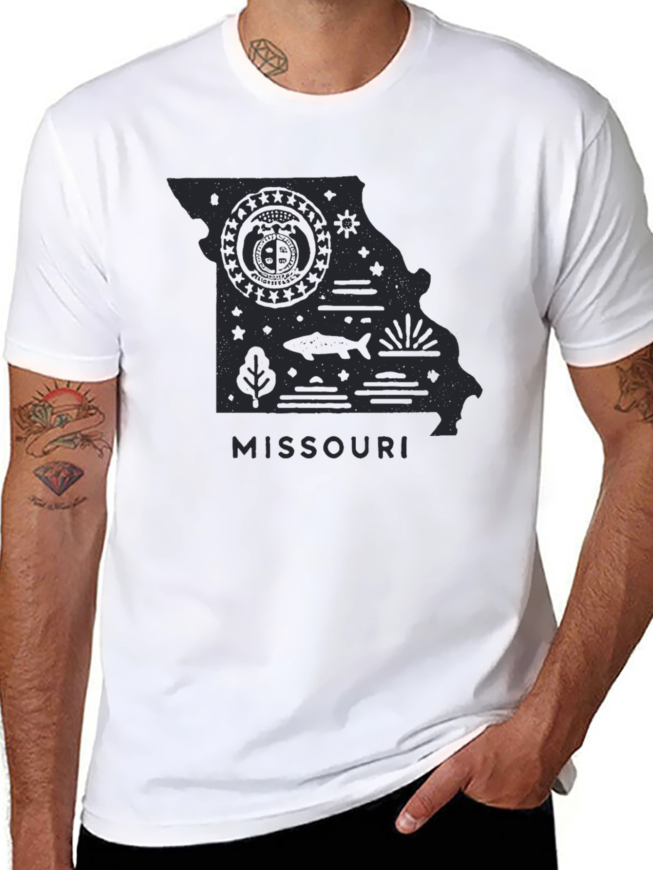 Missouri State Graphic Tee - Black Cotton T-Shirt