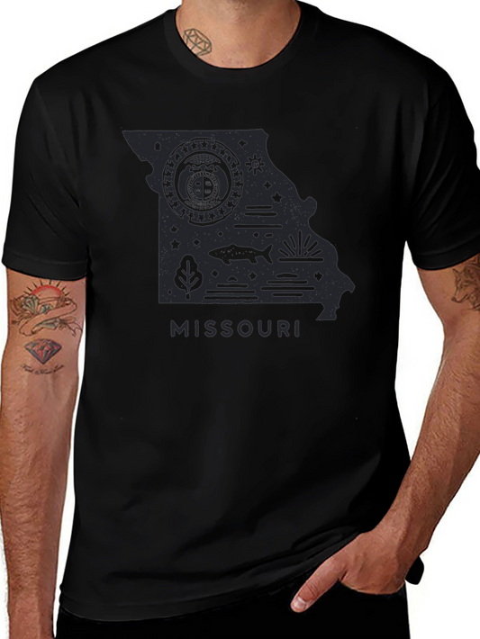 Missouri State Graphic Tee - Black Cotton T-Shirt