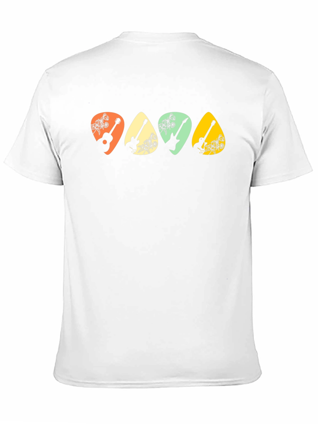 Guitar Pick Floral T-Shirt - Music Lover Tee