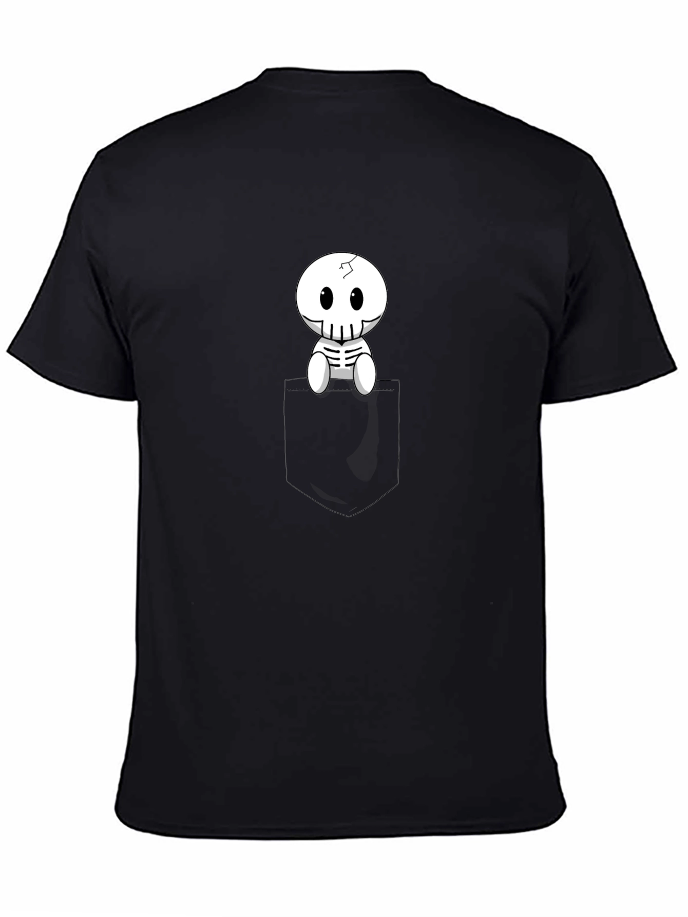 Pocket Skeleton Graphic Tee - Black