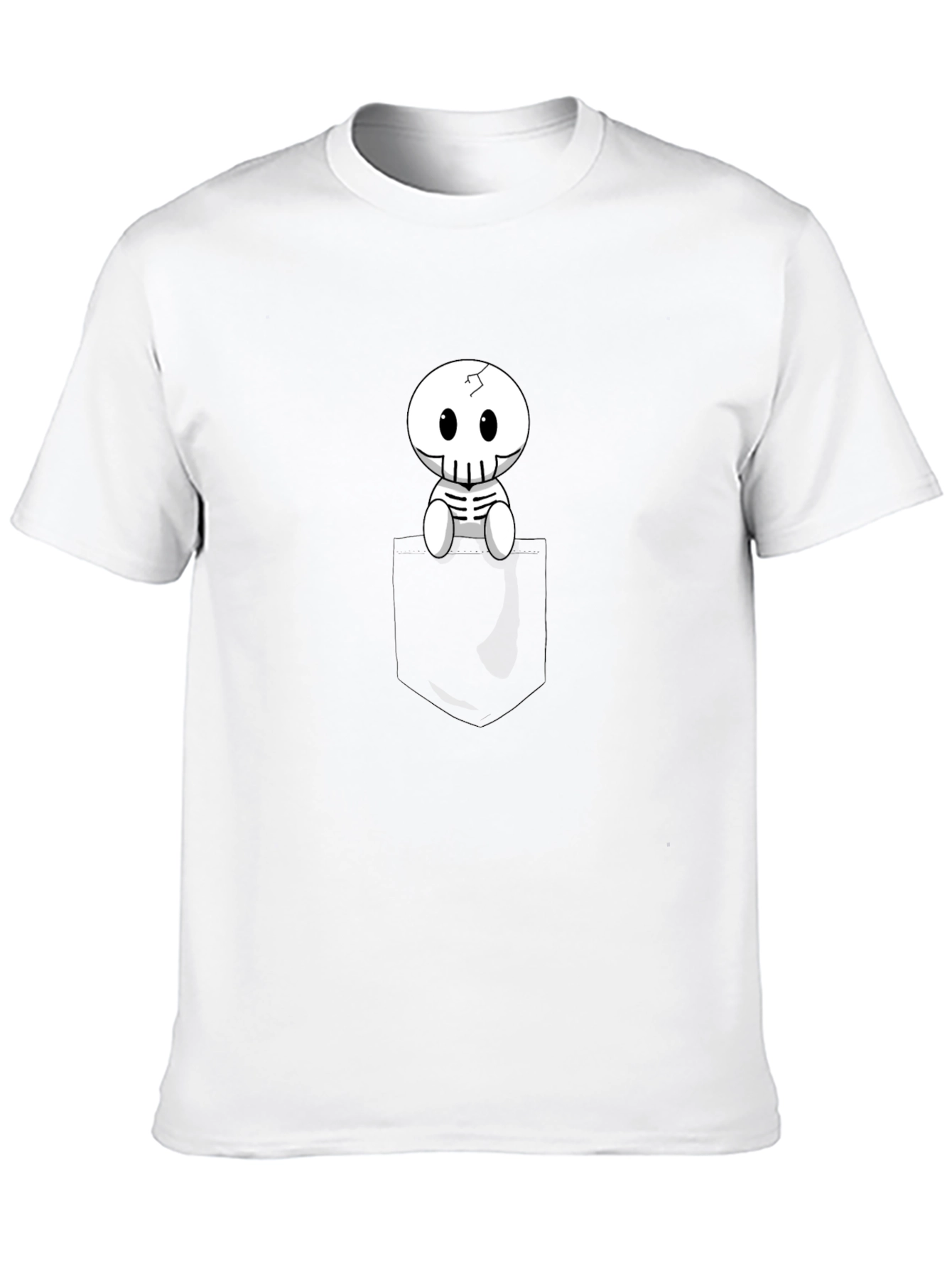 Pocket Skeleton Graphic Tee - Black