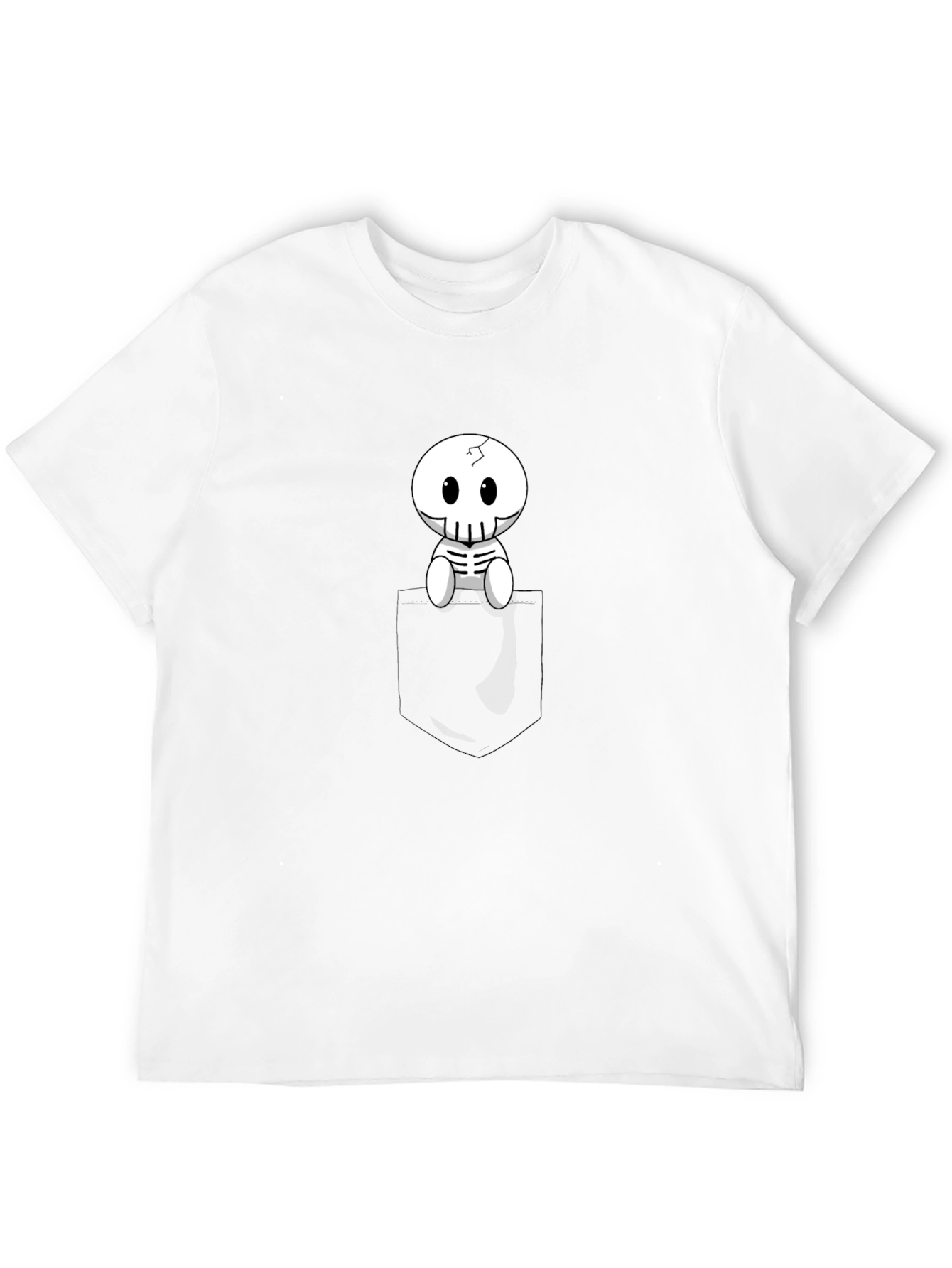 Pocket Skeleton Graphic Tee - Black