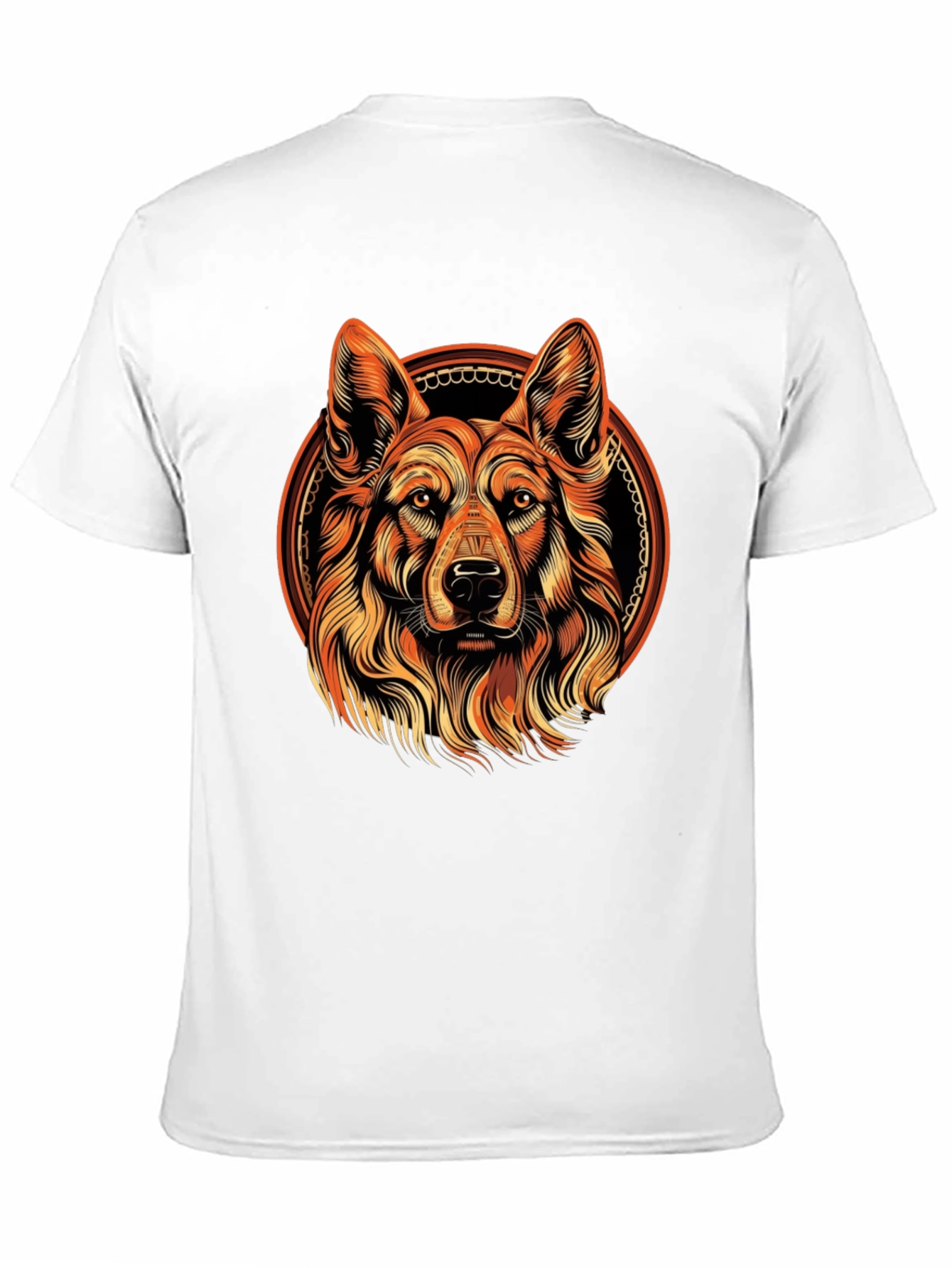 Dog Portrait Graphic Tee - Black