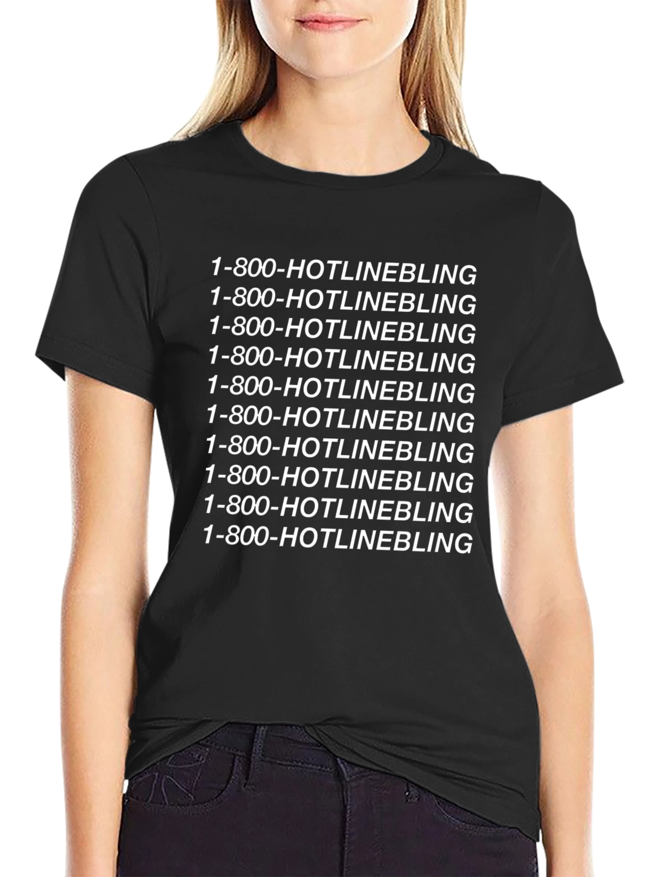 1-800-HOTLINEBLING Printed T-Shirt