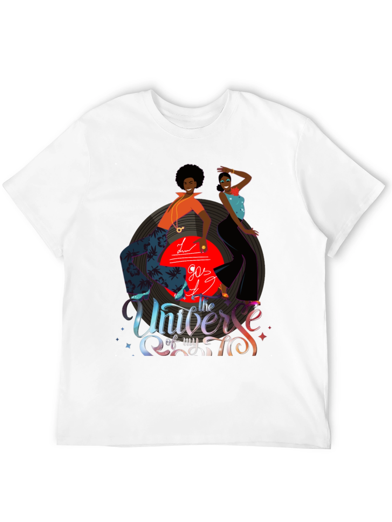 Retro 70s Disco T-Shirt Groovy Vinyl Graphic Tee