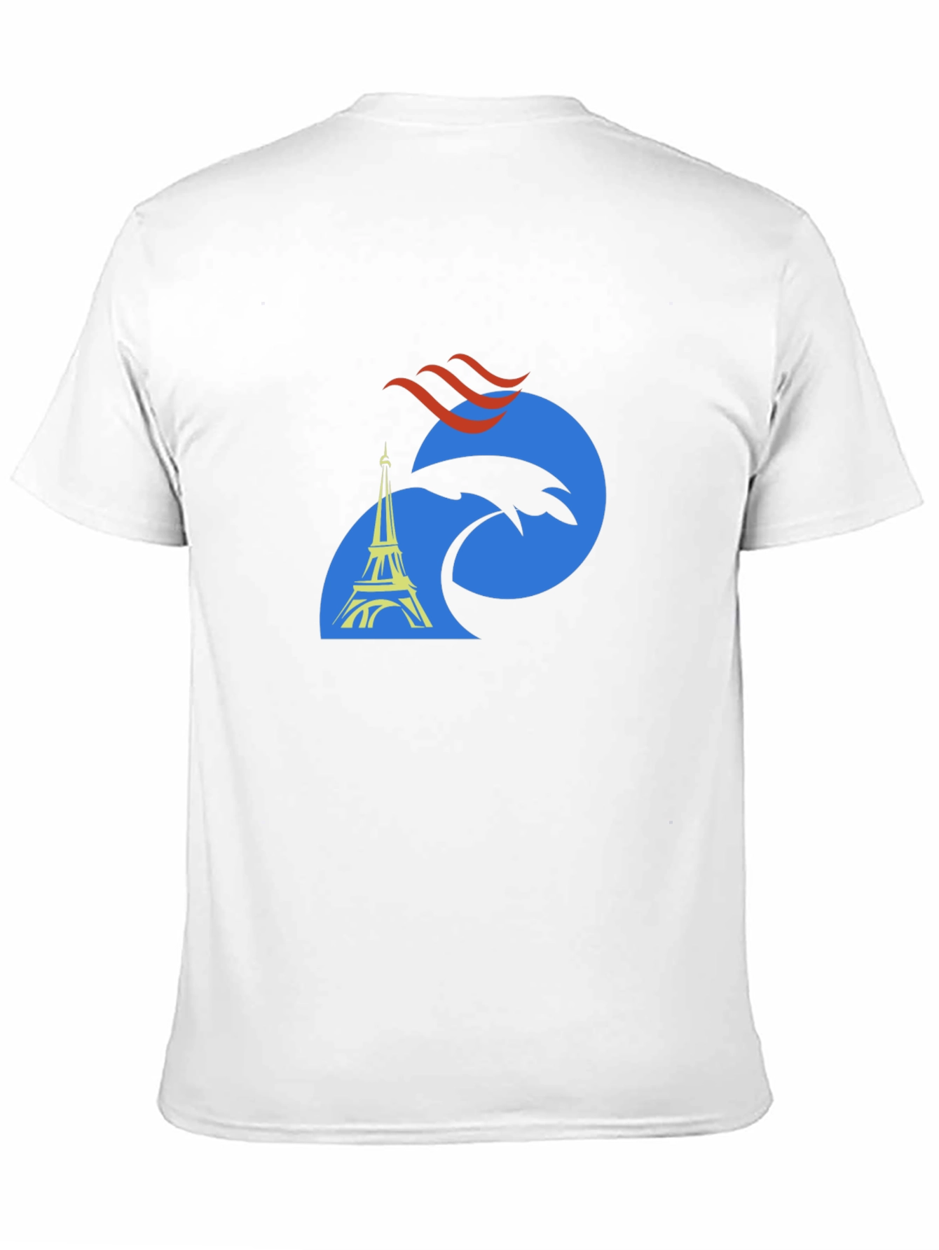 Paris Eiffel Tower Graphic Tee - Mens Black T-Shirt