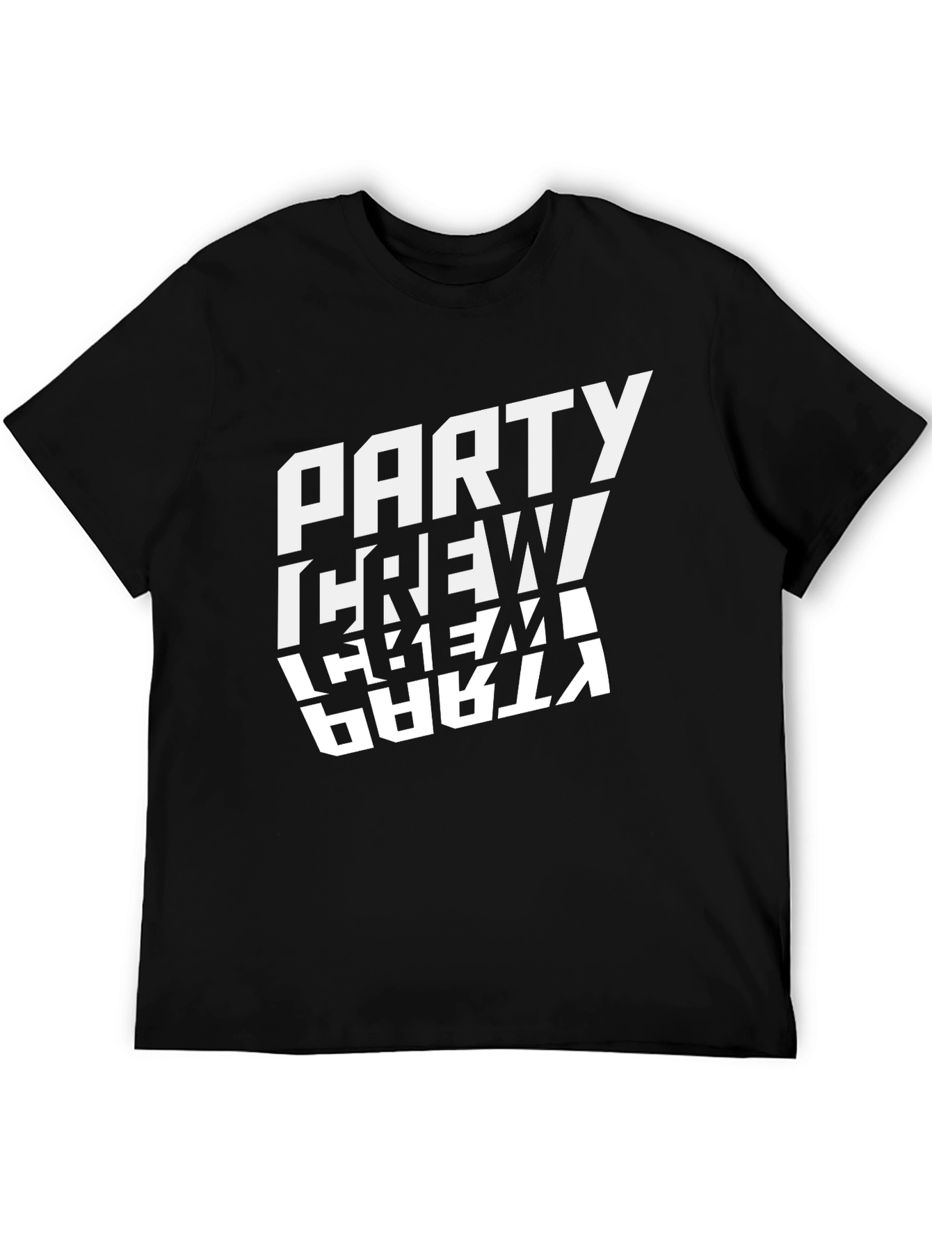 Party Crew T-Shirt - Black Graphic Tee
