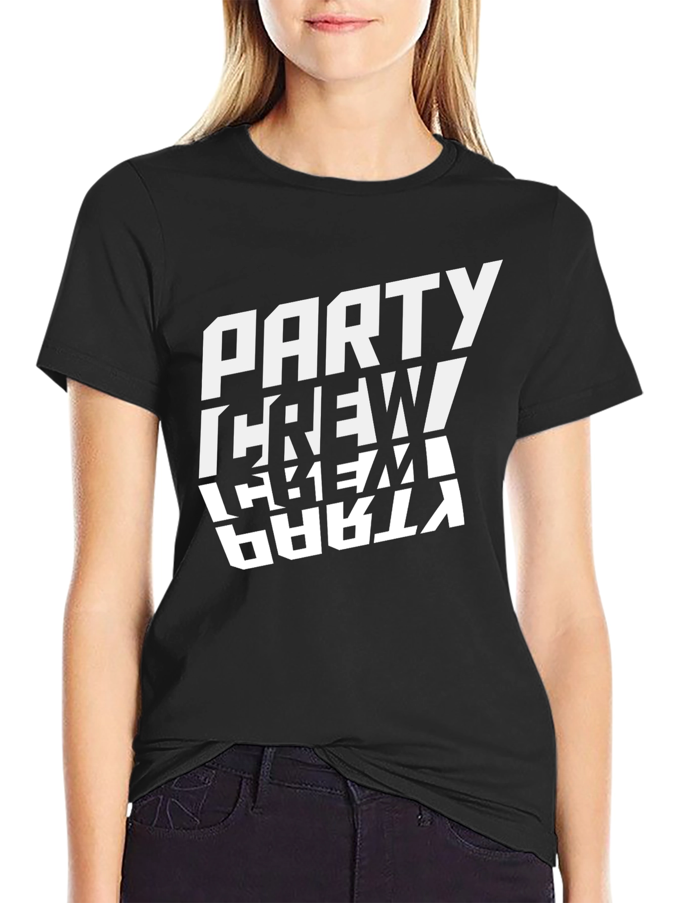 Party Crew T-Shirt - Black Graphic Tee