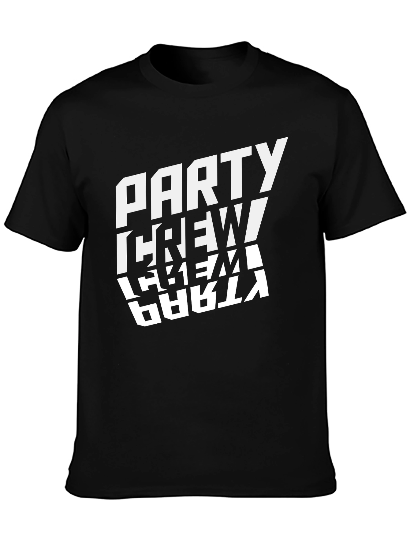Party Crew T-Shirt - Black Graphic Tee
