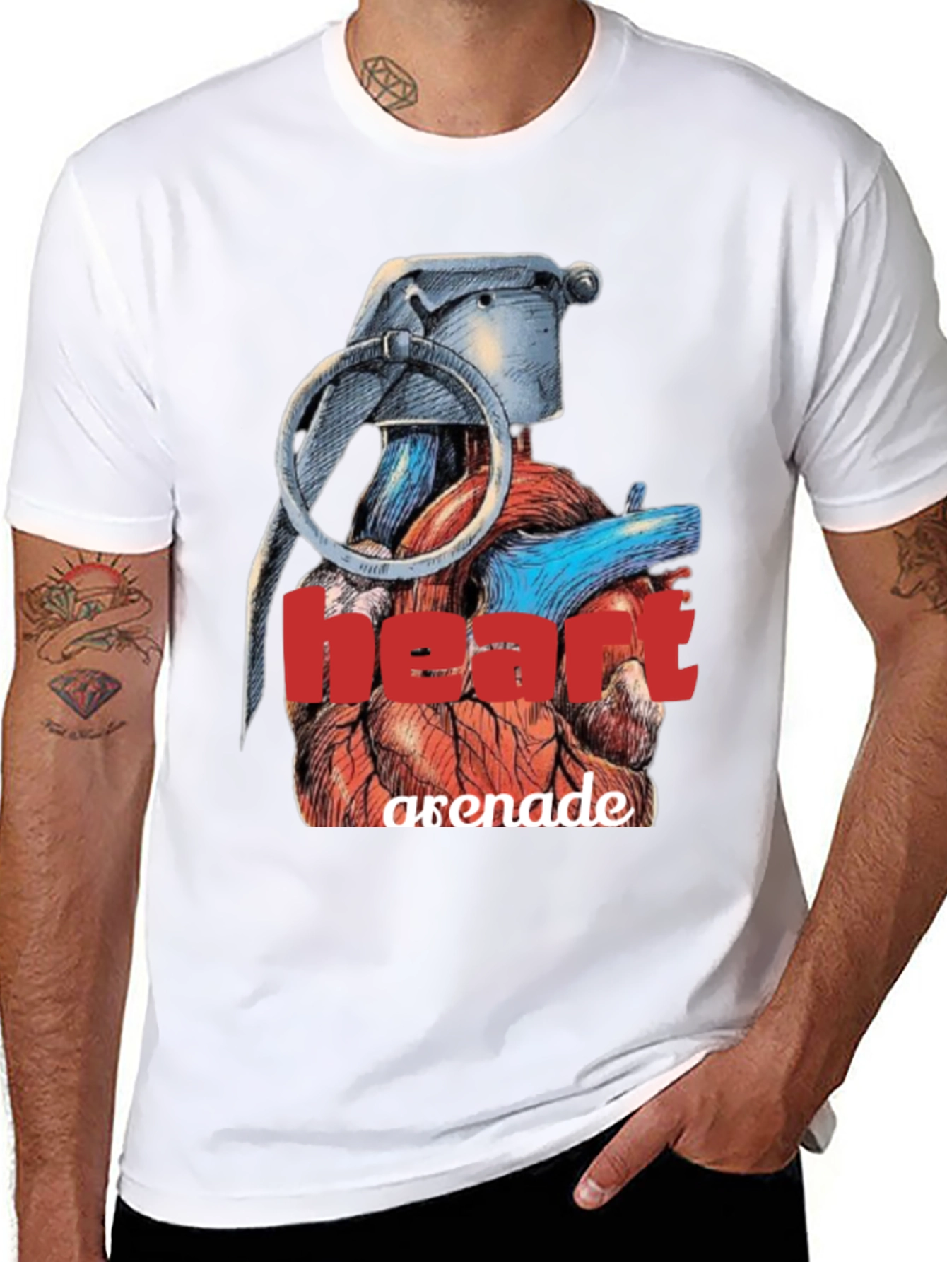 Heart Grenade Graphic Tee