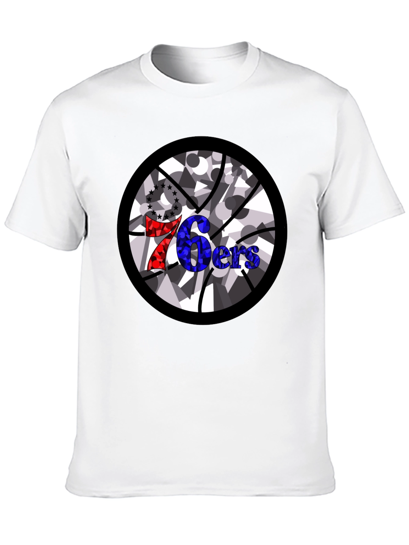 76ers Basketball Graphic Black T-Shirt